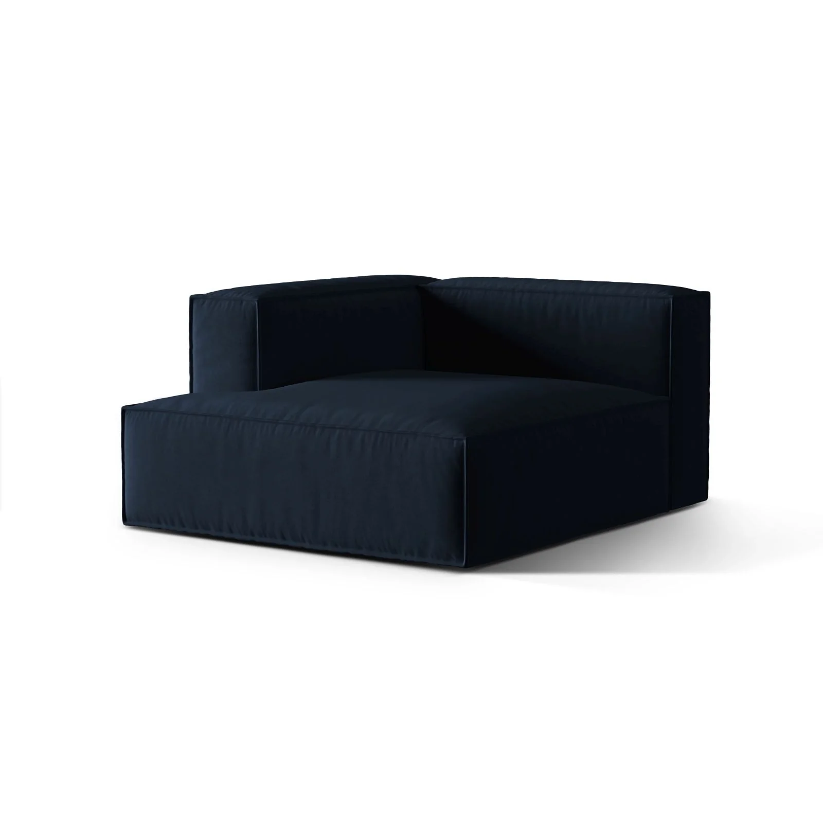 Nuria Modulares Sofa Sitzelement, Linke Seite, aus Samt, Boucle oder Strukturstoff, 147x127 cm - Image 101