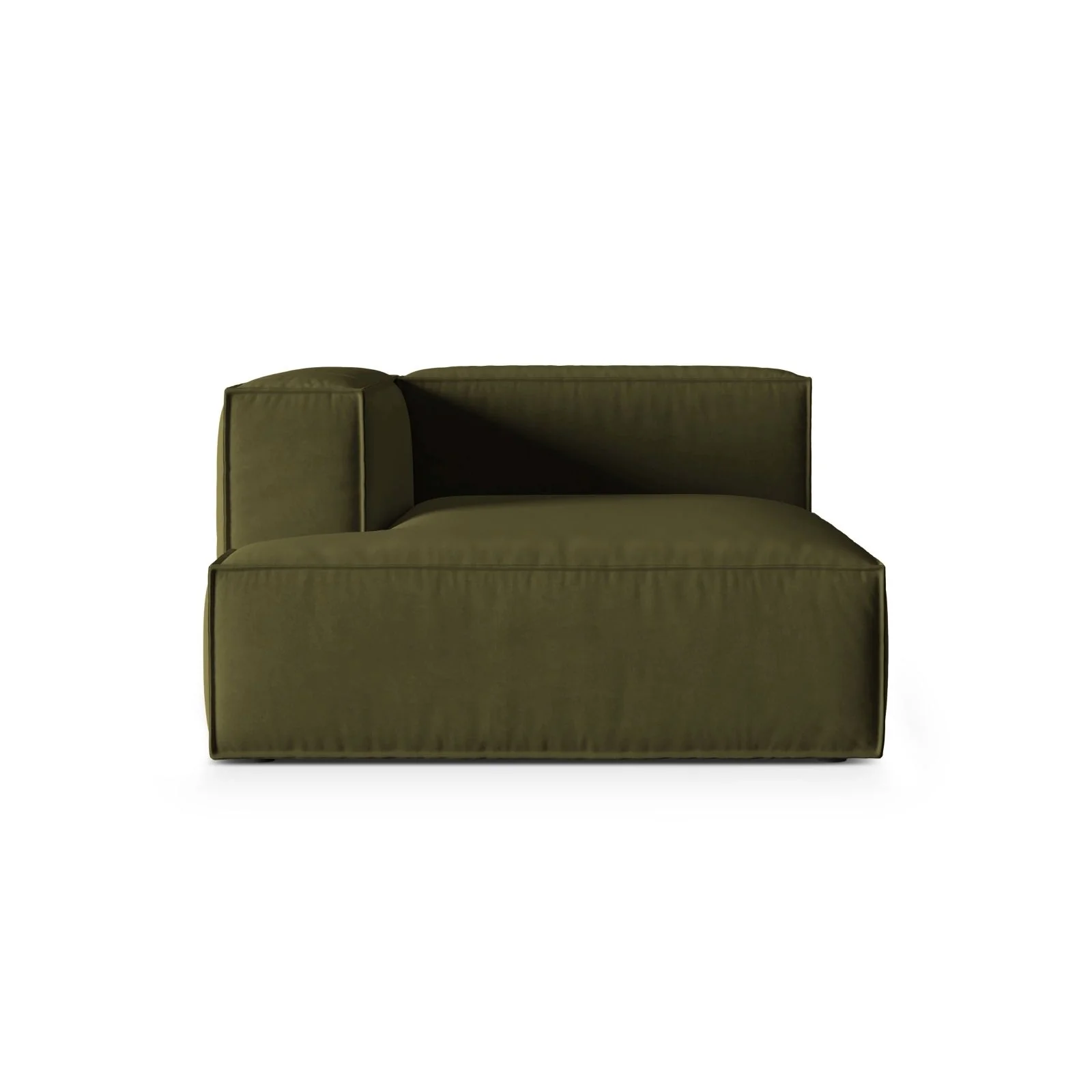 Nuria Modulares Sofa Sitzelement, Linke Seite, aus Samt, Boucle oder Strukturstoff, 147x127 cm - Image 104