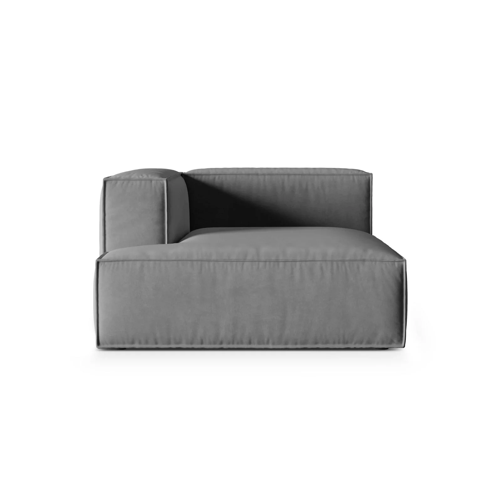 Nuria Modulares Sofa Sitzelement, Linke Seite, aus Samt, Boucle oder Strukturstoff, 147x127 cm - Image 109