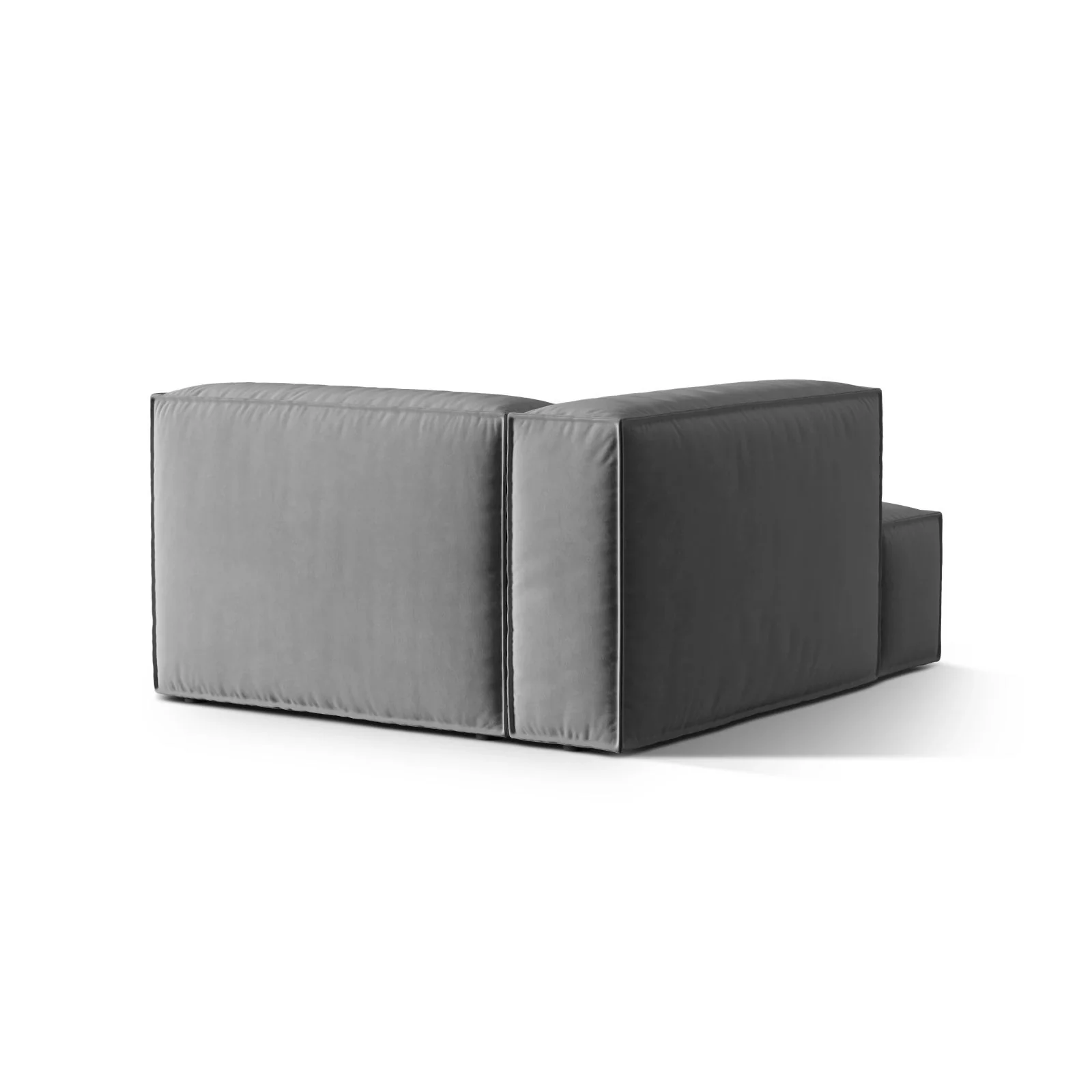Nuria Modulares Sofa Sitzelement, Linke Seite, aus Samt, Boucle oder Strukturstoff, 147x127 cm - Image 112