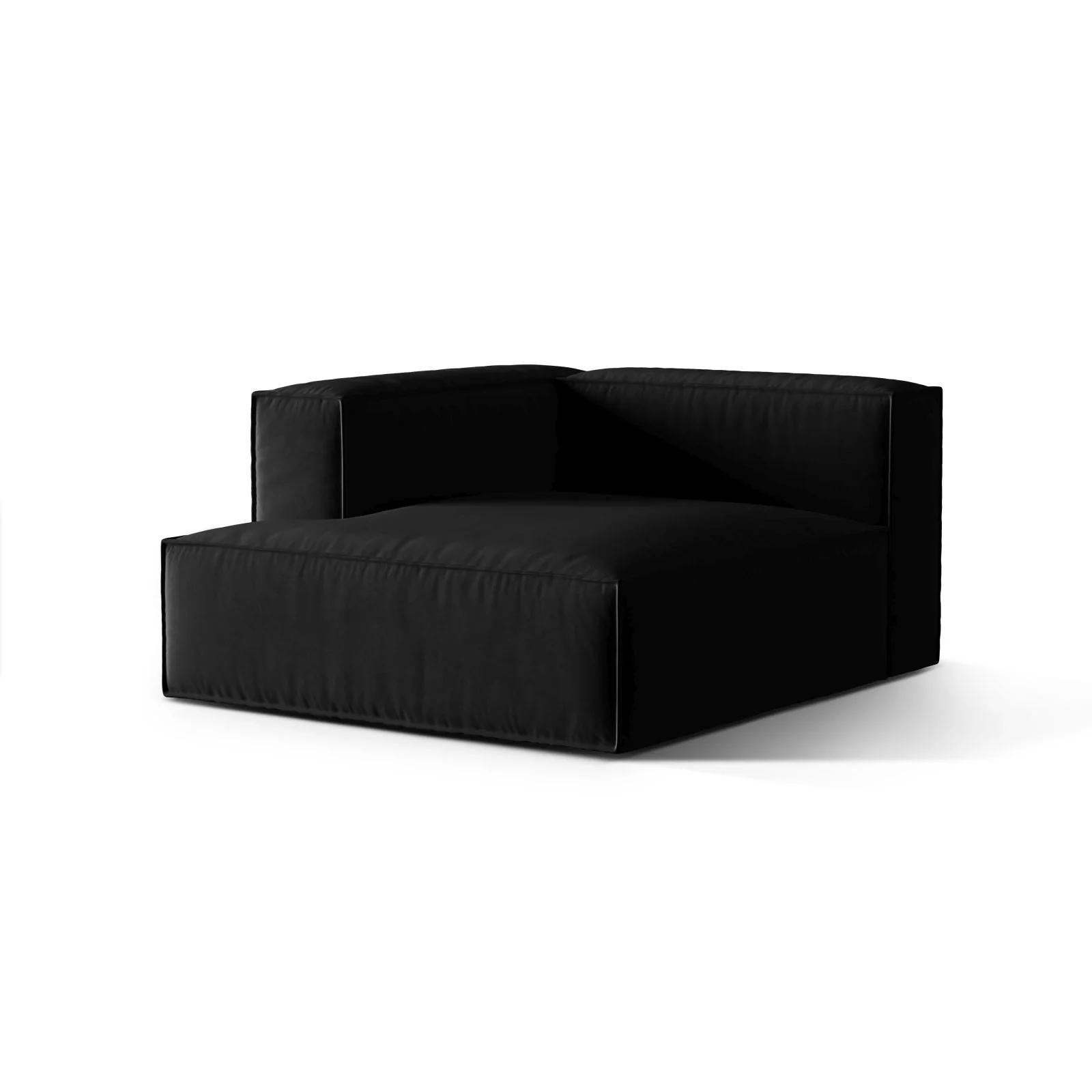 Nuria Modulares Sofa Sitzelement, Linke Seite, aus Samt, Boucle oder Strukturstoff, 147x127 cm - Image 116