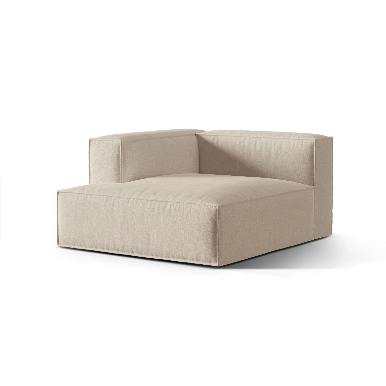 Nuria Modulares Sofa Sitzelement, Linke Seite, aus Samt, Boucle oder Strukturstoff, 147x127 cm - Image 3