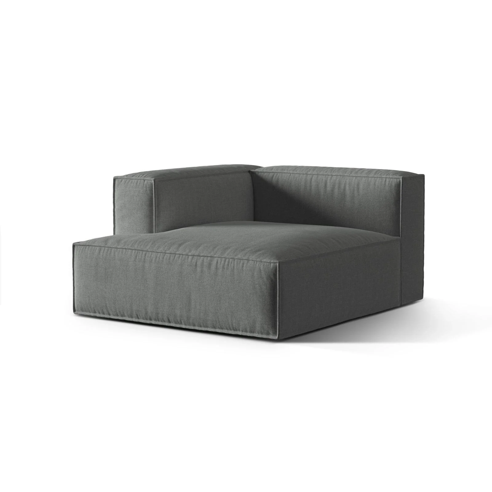Nuria Modulares Sofa Sitzelement, Linke Seite, aus Samt, Boucle oder Strukturstoff, 147x127 cm - Image 33