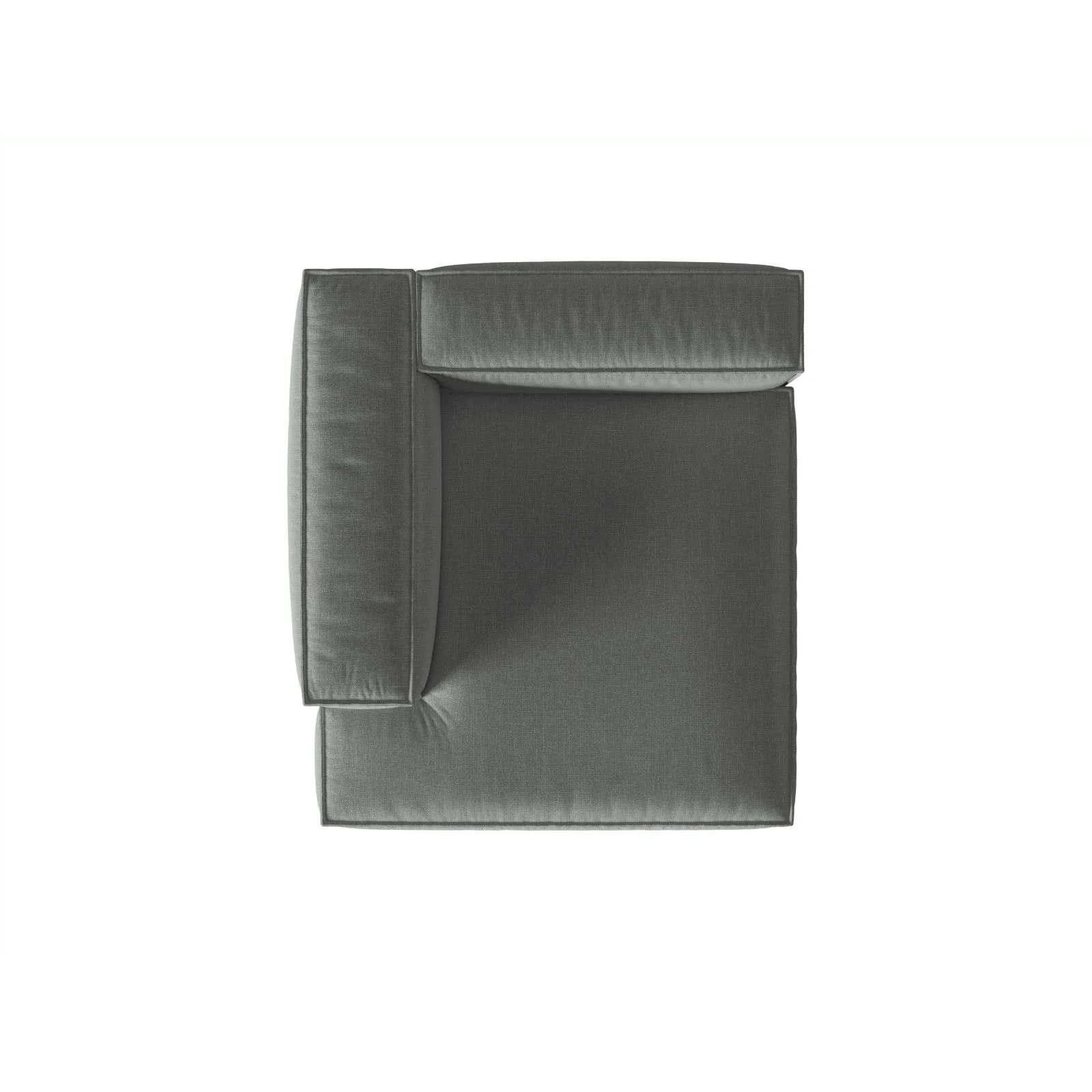 Nuria Modulares Sofa Sitzelement, Linke Seite, aus Samt, Boucle oder Strukturstoff, 147x127 cm - Image 35