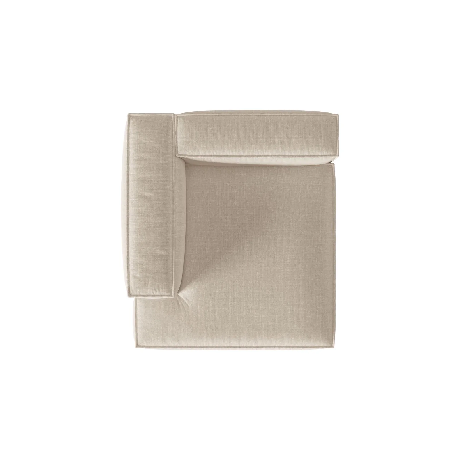 Nuria Modulares Sofa Sitzelement, Linke Seite, aus Samt, Boucle oder Strukturstoff, 147x127 cm - Image 5