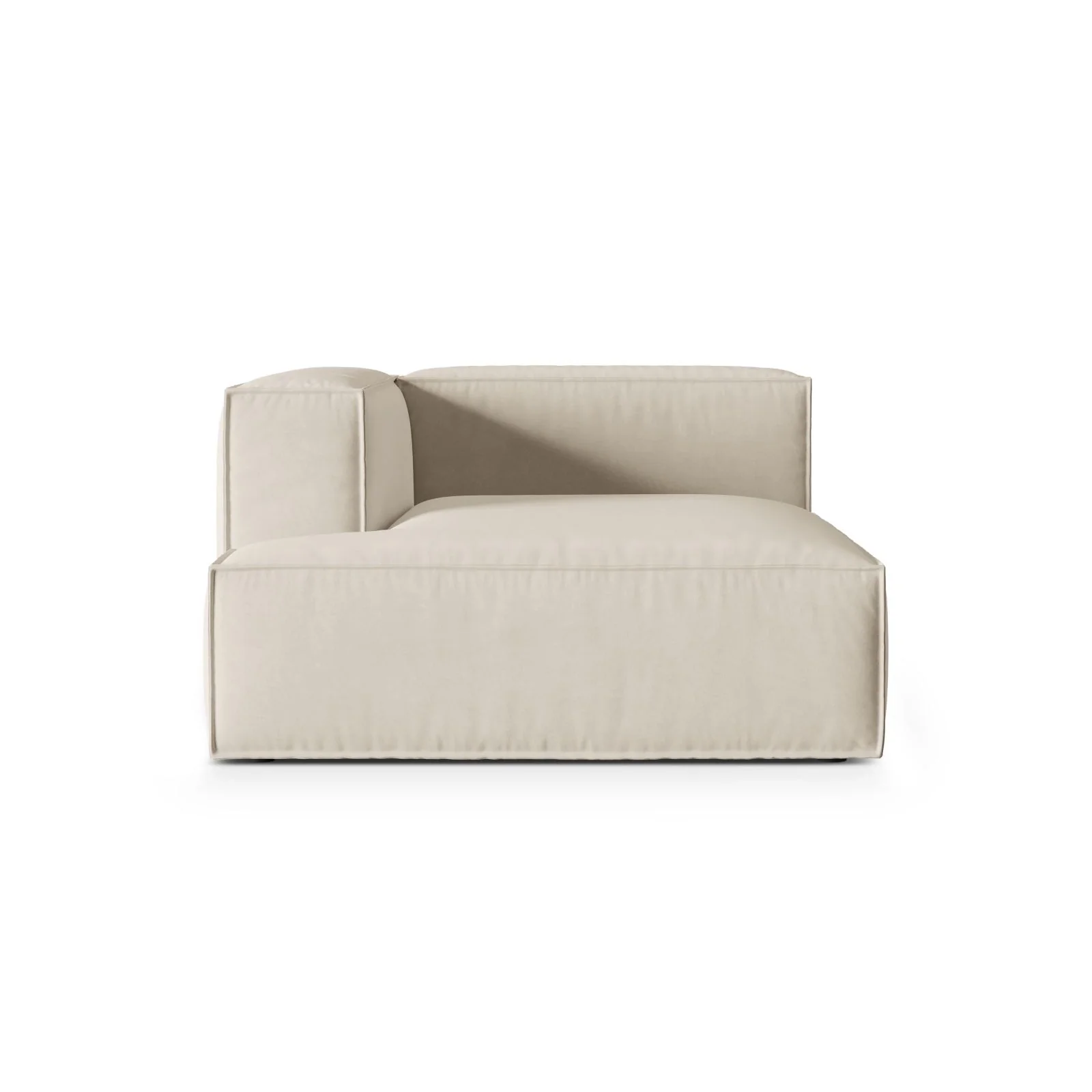 Nuria Modulares Sofa Sitzelement, Linke Seite, aus Samt, Boucle oder Strukturstoff, 147x127 cm - Image 79
