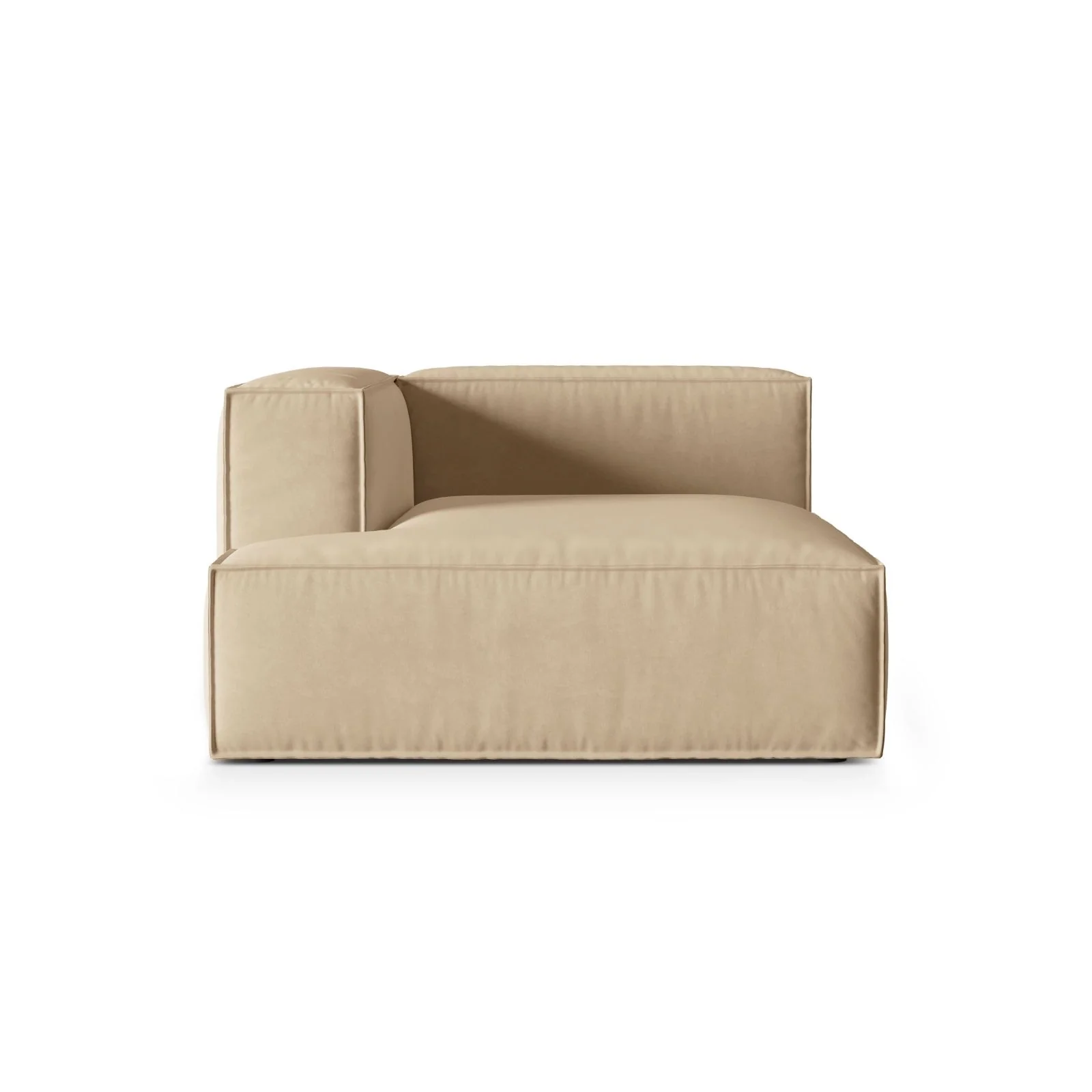 Nuria Modulares Sofa Sitzelement, Linke Seite, aus Samt, Boucle oder Strukturstoff, 147x127 cm - Image 84