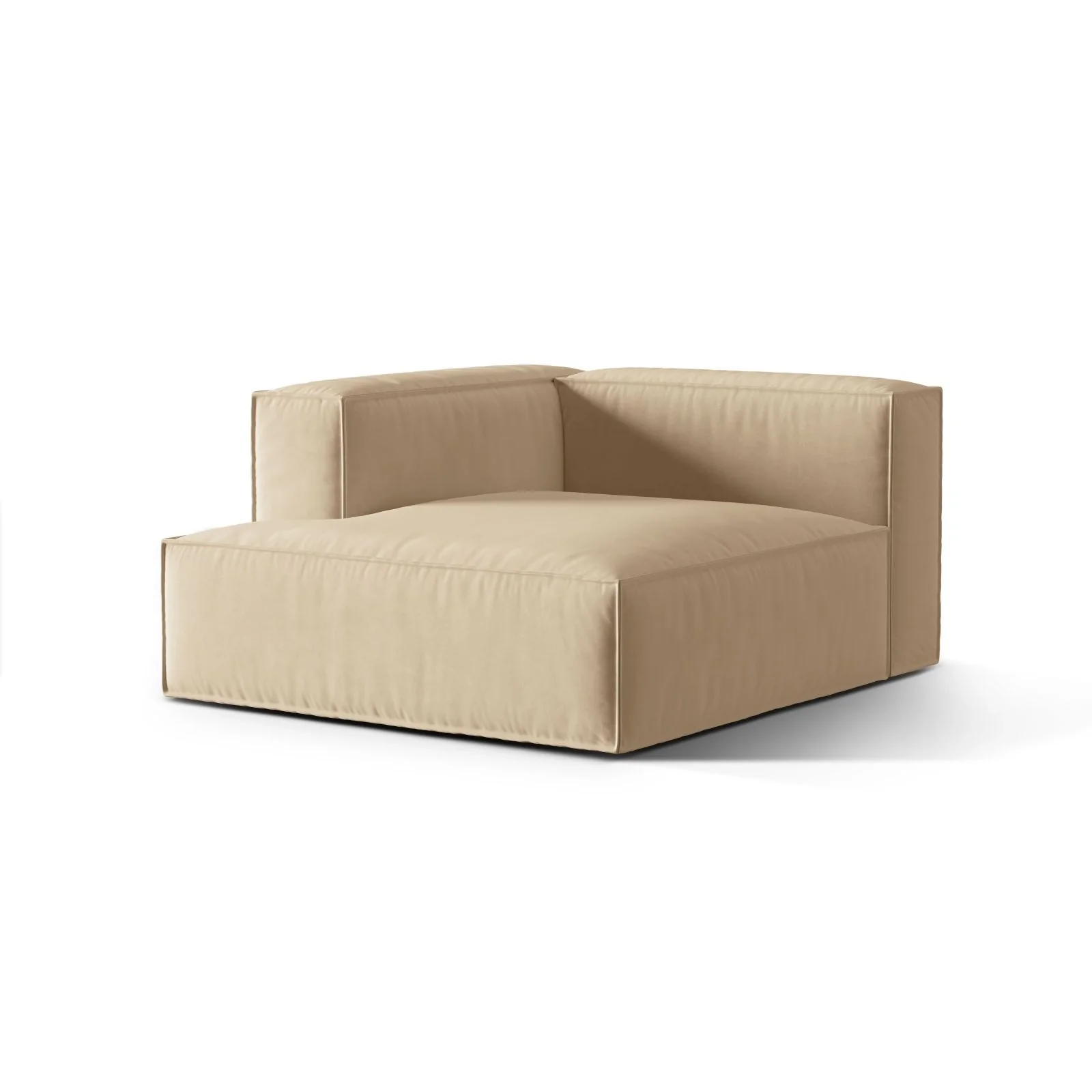 Nuria Modulares Sofa Sitzelement, Linke Seite, aus Samt, Boucle oder Strukturstoff, 147x127 cm - Image 86