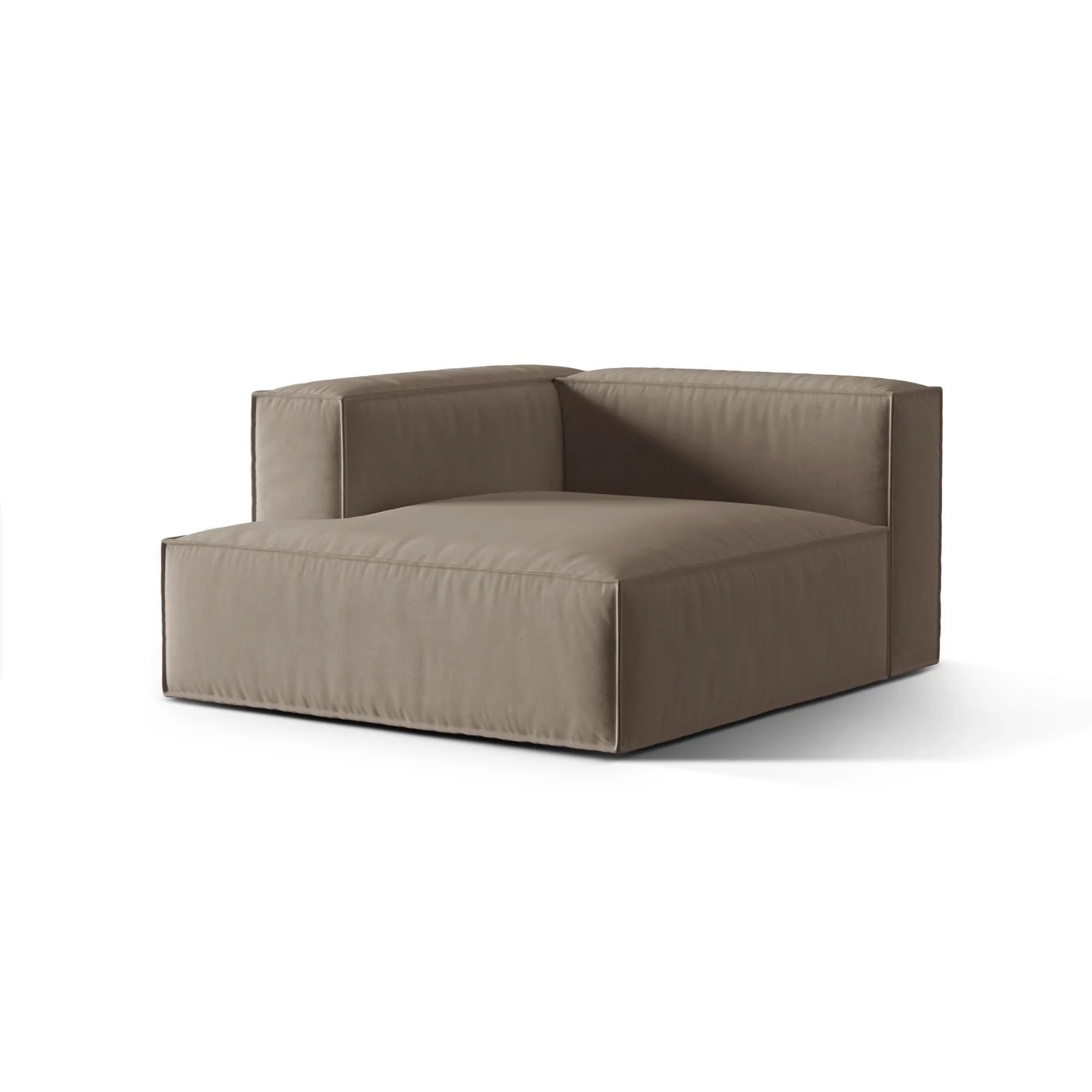 Nuria Modulares Sofa Sitzelement, Linke Seite, aus Samt, Boucle oder Strukturstoff, 147x127 cm - Image 91