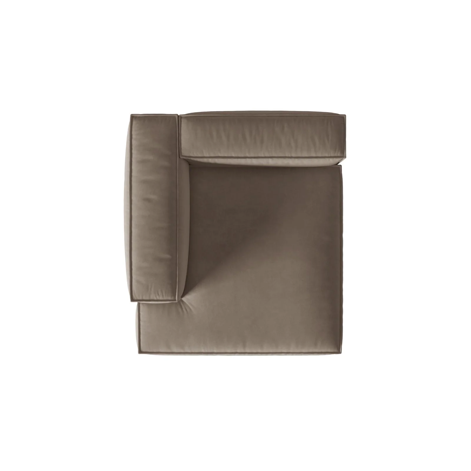 Nuria Modulares Sofa Sitzelement, Linke Seite, aus Samt, Boucle oder Strukturstoff, 147x127 cm - Image 93