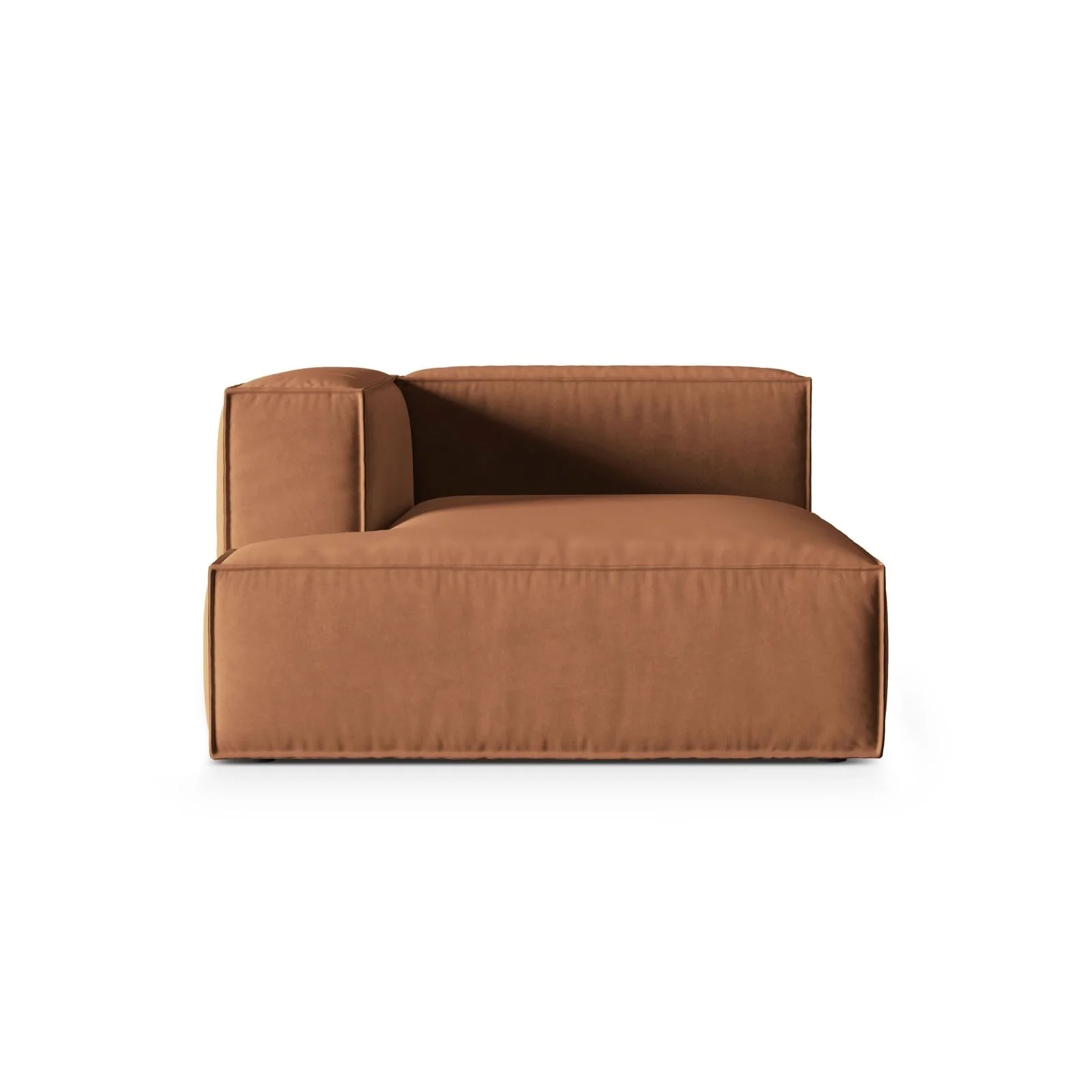 Nuria Modulares Sofa Sitzelement, Linke Seite, aus Samt, Boucle oder Strukturstoff, 147x127 cm - Image 94