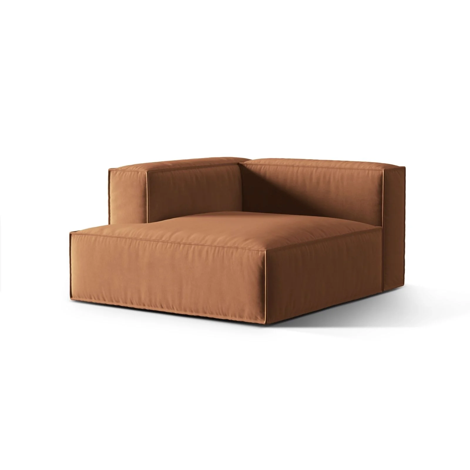 Nuria Modulares Sofa Sitzelement, Linke Seite, aus Samt, Boucle oder Strukturstoff, 147x127 cm - Image 96