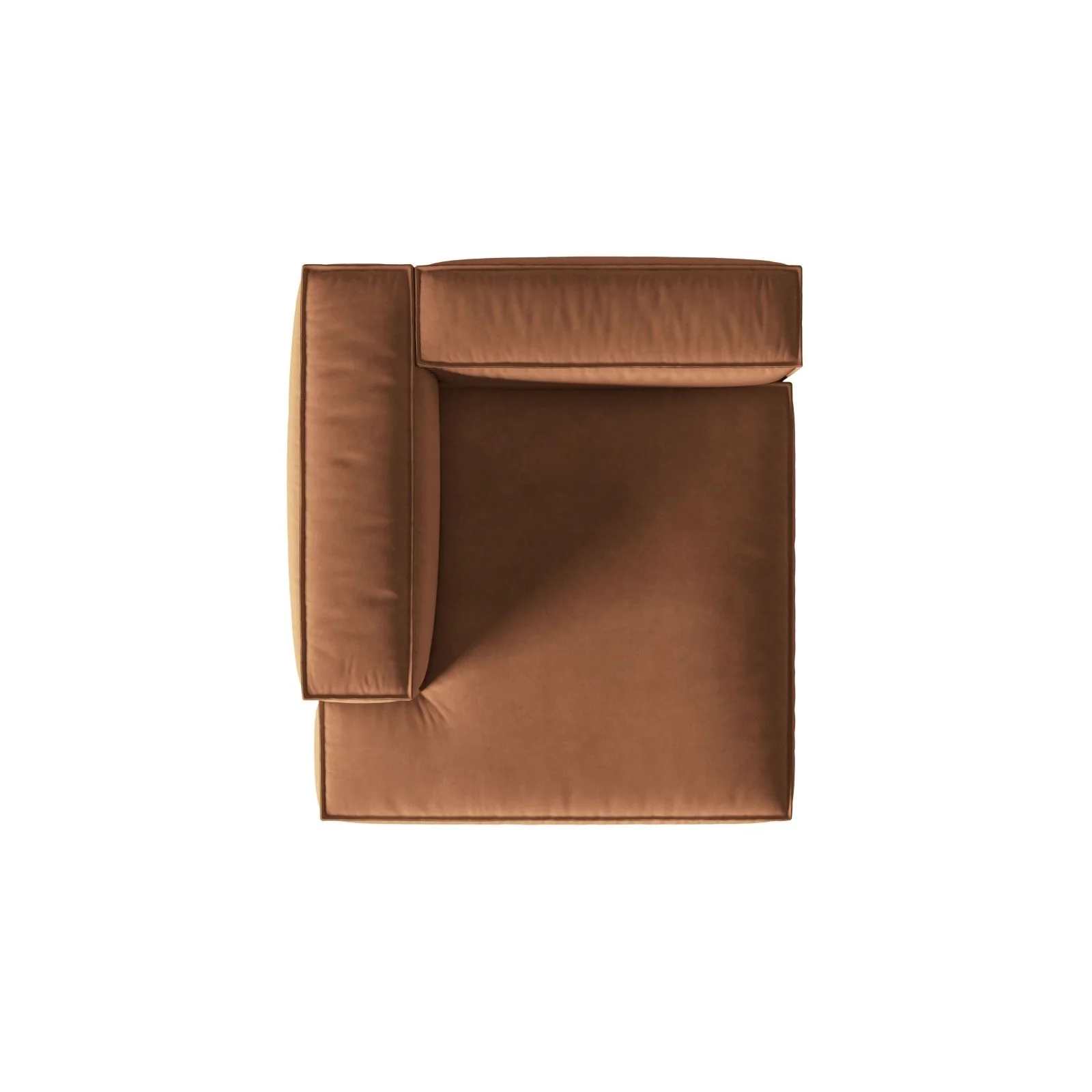 Nuria Modulares Sofa Sitzelement, Linke Seite, aus Samt, Boucle oder Strukturstoff, 147x127 cm - Image 98