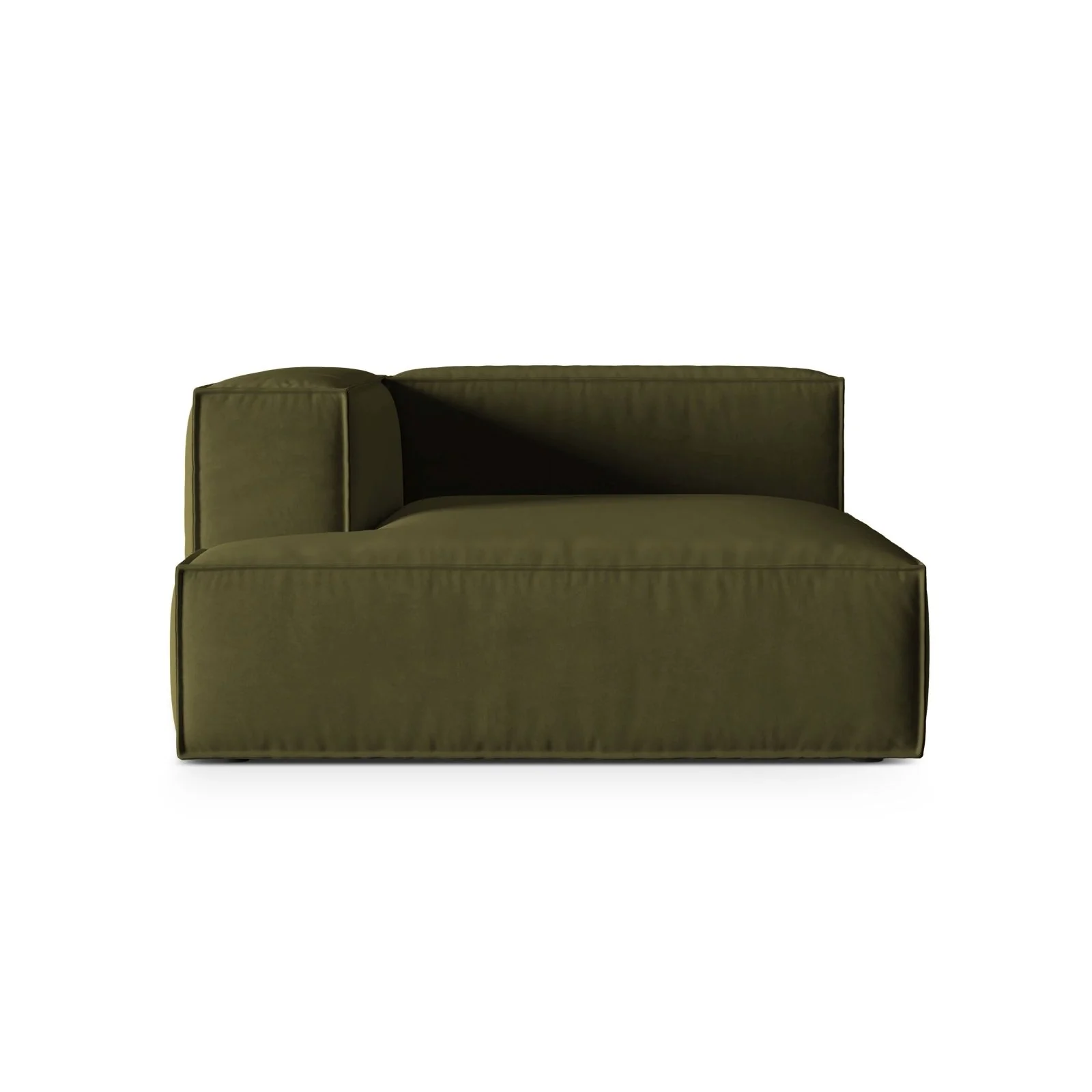 Nuria Modulares Sofa Sitzelement, Linke Seite, aus Samt, Boucle oder Strukturstoff, 147x147 cm - Image 104