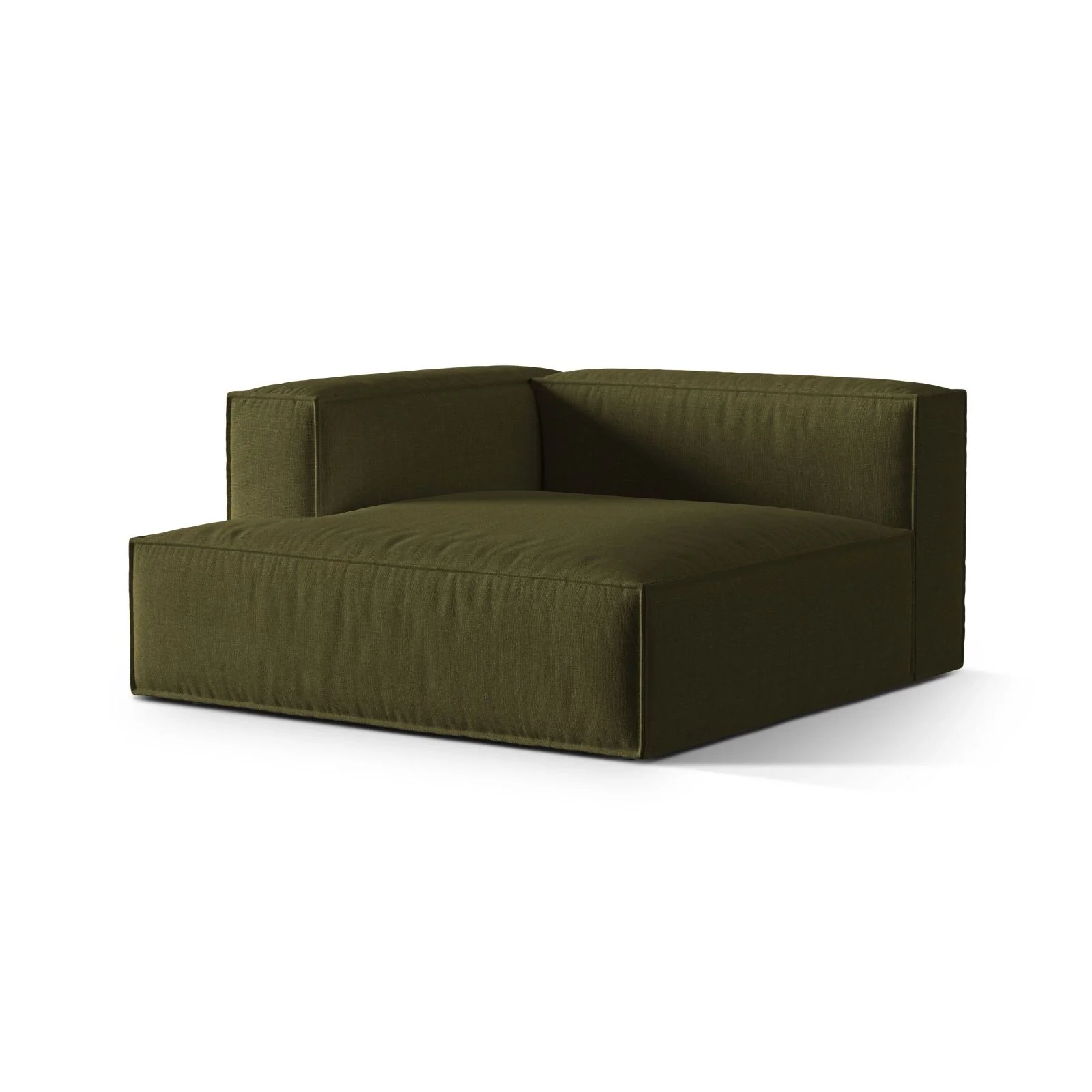 Nuria Modulares Sofa Sitzelement, Linke Seite, aus Samt, Boucle oder Strukturstoff, 147x147 cm - Image 106