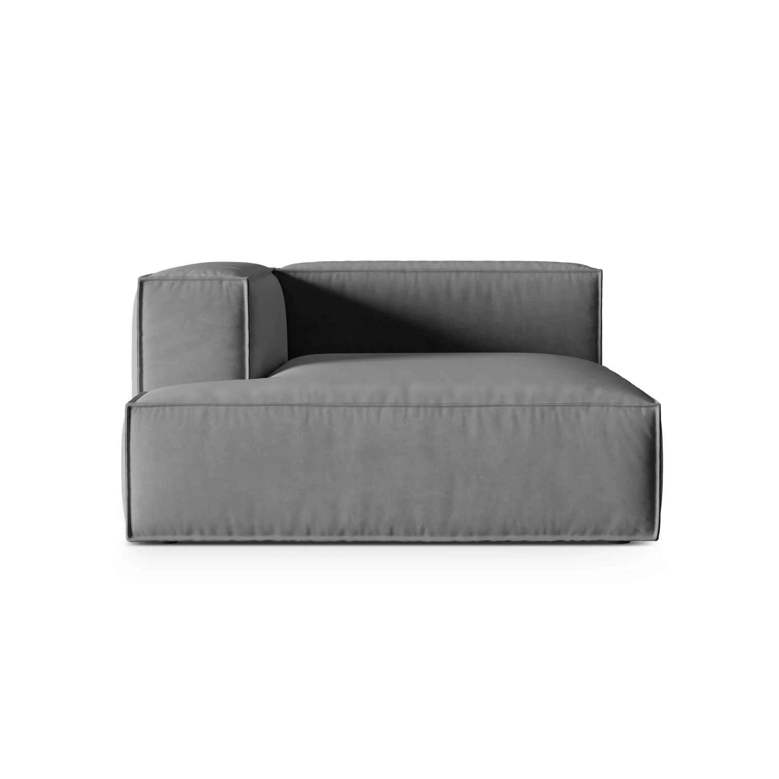 Nuria Modulares Sofa Sitzelement, Linke Seite, aus Samt, Boucle oder Strukturstoff, 147x147 cm - Image 109