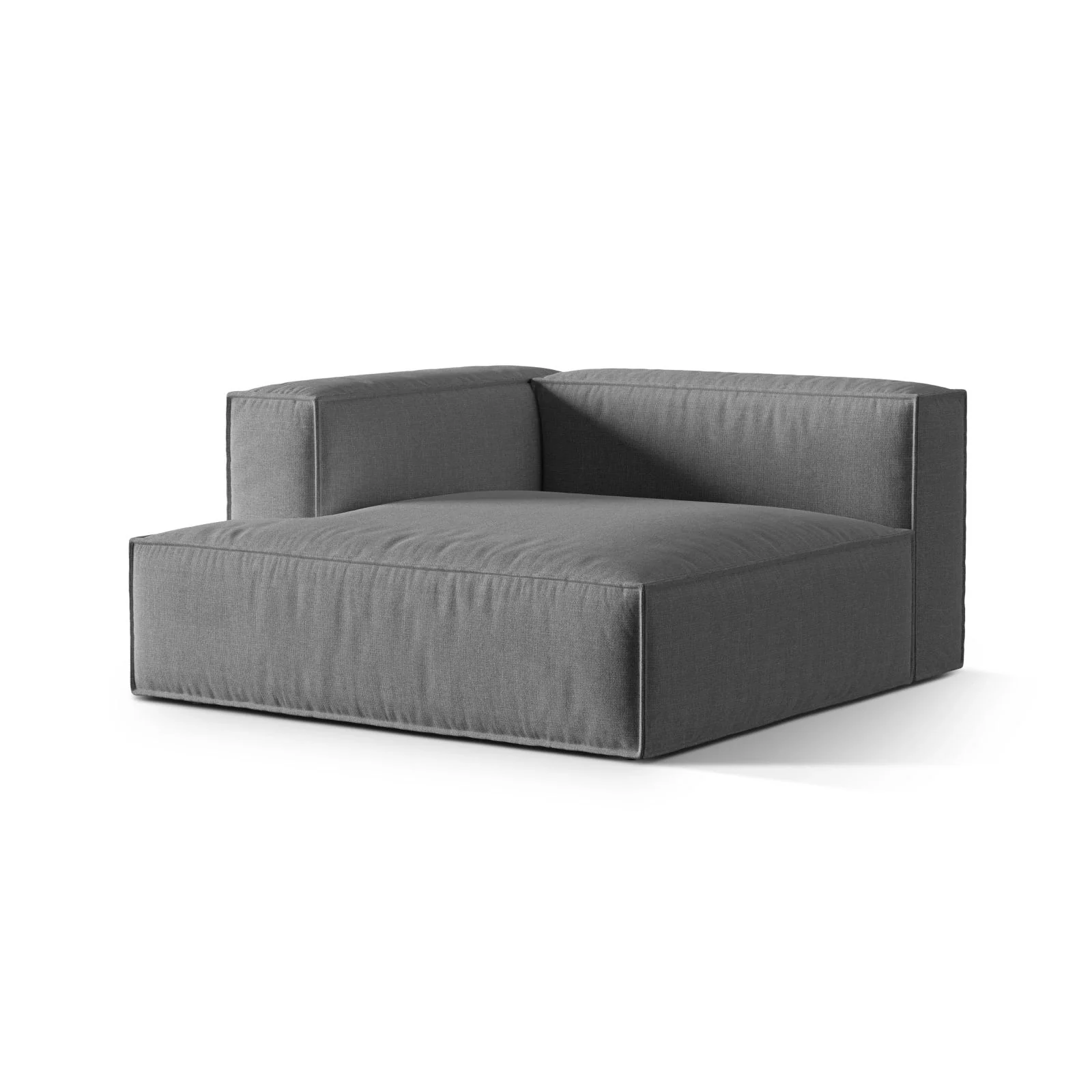 Nuria Modulares Sofa Sitzelement, Linke Seite, aus Samt, Boucle oder Strukturstoff, 147x147 cm - Image 111