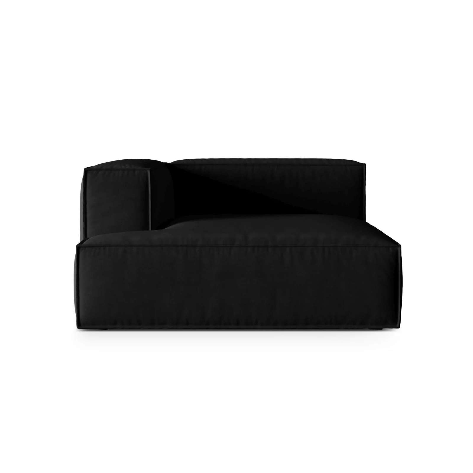 Nuria Modulares Sofa Sitzelement, Linke Seite, aus Samt, Boucle oder Strukturstoff, 147x147 cm - Image 114