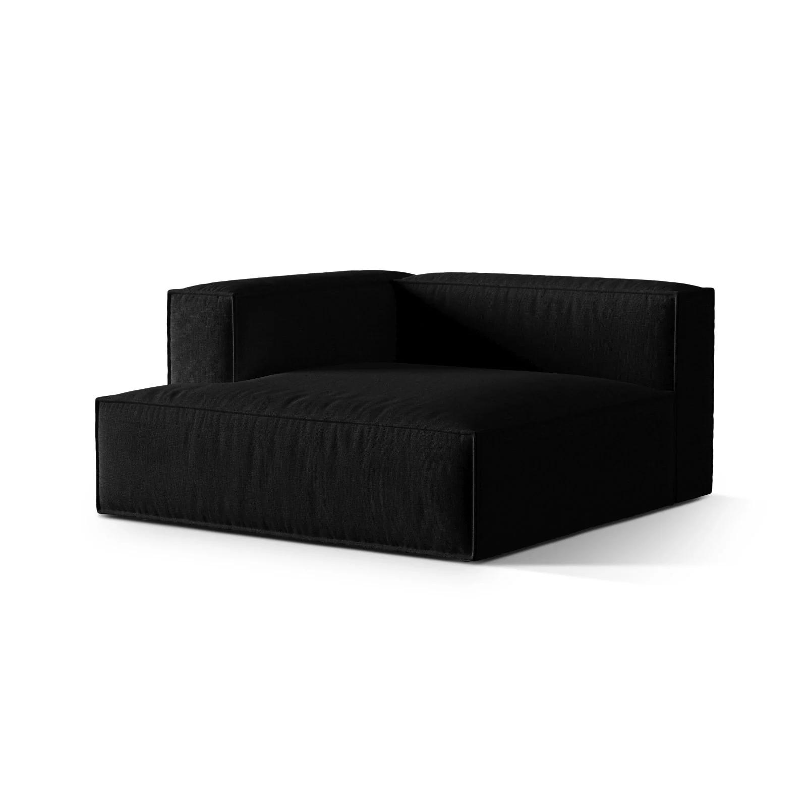 Nuria Modulares Sofa Sitzelement, Linke Seite, aus Samt, Boucle oder Strukturstoff, 147x147 cm - Image 116