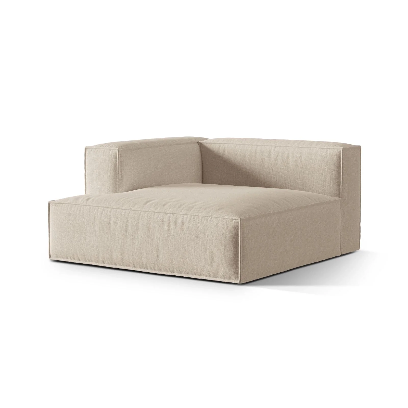 Nuria Modulares Sofa Sitzelement, Linke Seite, aus Samt, Boucle oder Strukturstoff, 147x147 cm - Image 3