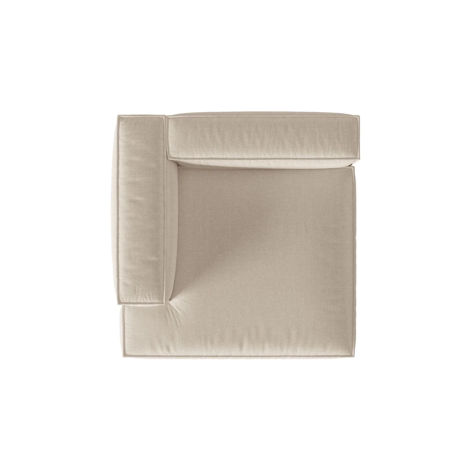 Nuria Modulares Sofa Sitzelement, Linke Seite, aus Samt, Boucle oder Strukturstoff, 147x147 cm - Image 5