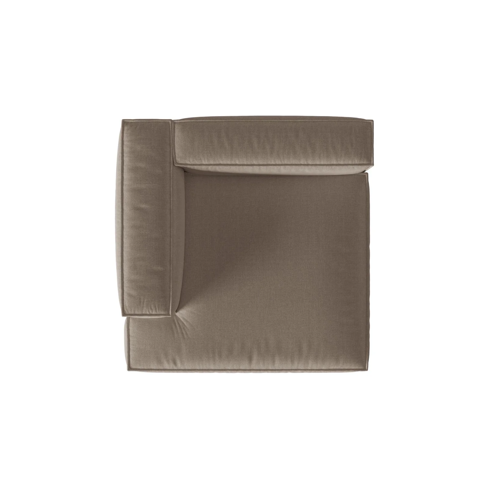 Nuria Modulares Sofa Sitzelement, Linke Seite, aus Samt, Boucle oder Strukturstoff, 147x147 cm - Image 93