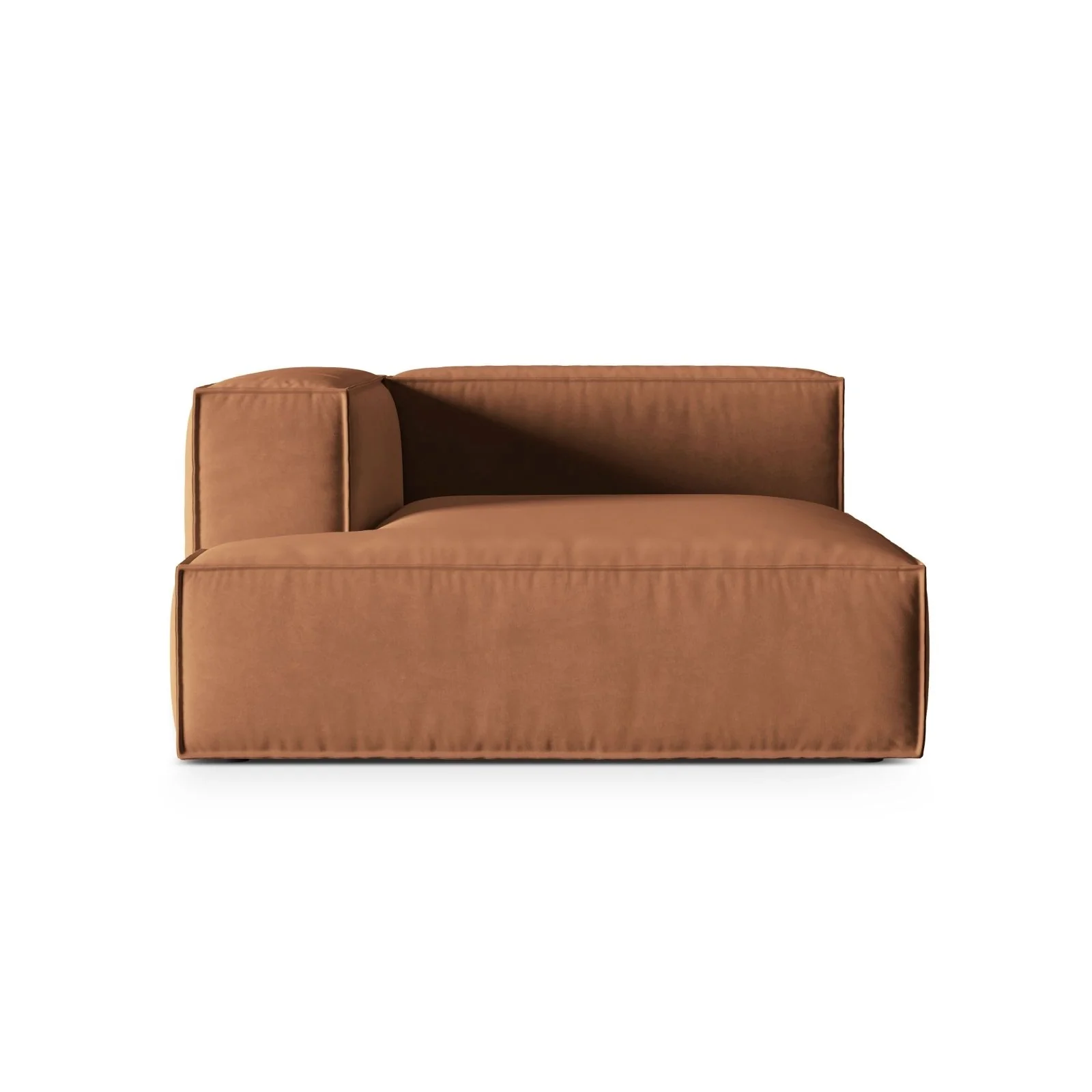 Nuria Modulares Sofa Sitzelement, Linke Seite, aus Samt, Boucle oder Strukturstoff, 147x147 cm - Image 94