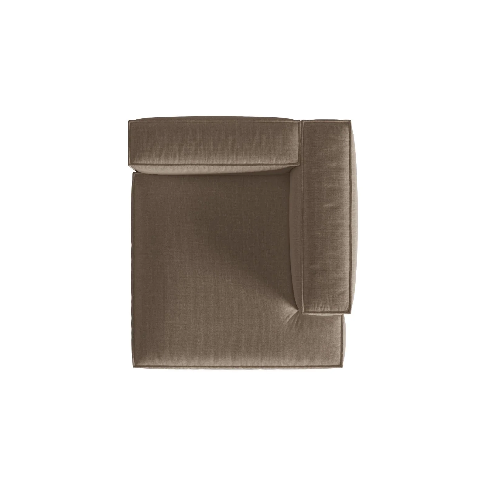 Nuria Modulares Sofa Sitzelement, Rechte Seite, aus Samt, Boucle oder Strukturstoff, 147x127 cm - Image 10