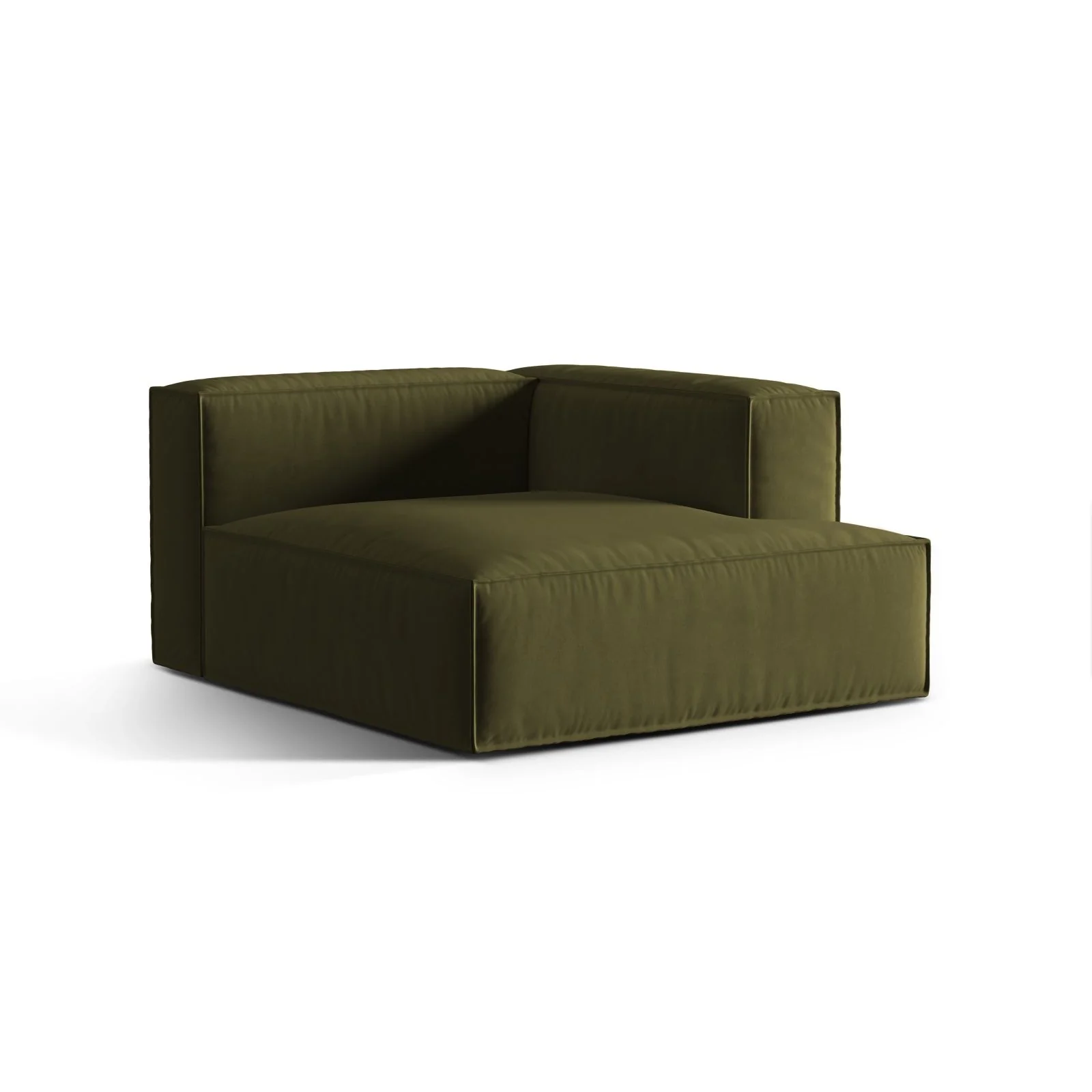 Nuria Modulares Sofa Sitzelement, Rechte Seite, aus Samt, Boucle oder Strukturstoff, 147x127 cm - Image 106