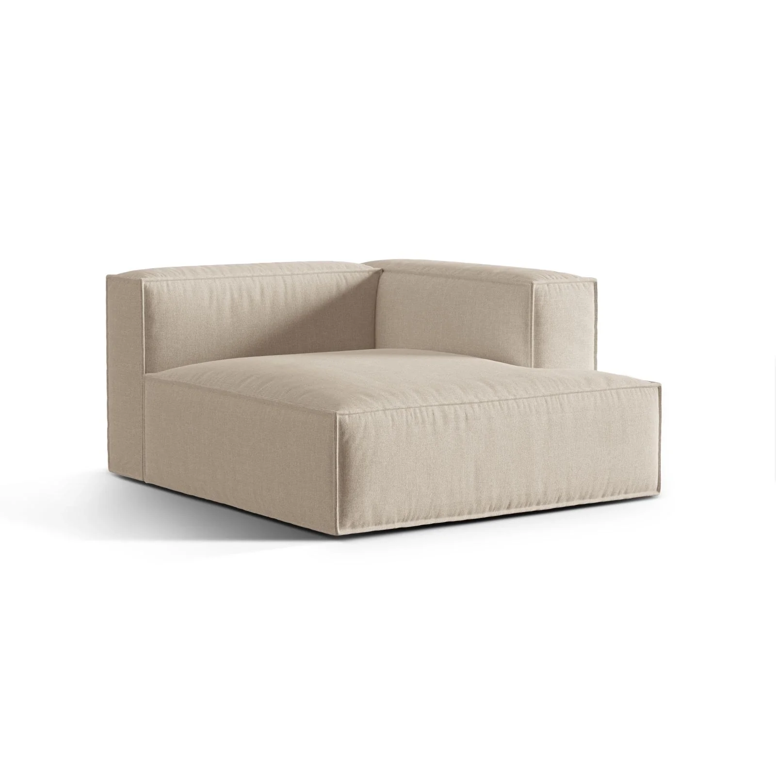Nuria Modulares Sofa Sitzelement, Rechte Seite, aus Samt, Boucle oder Strukturstoff, 147x127 cm - Image 3