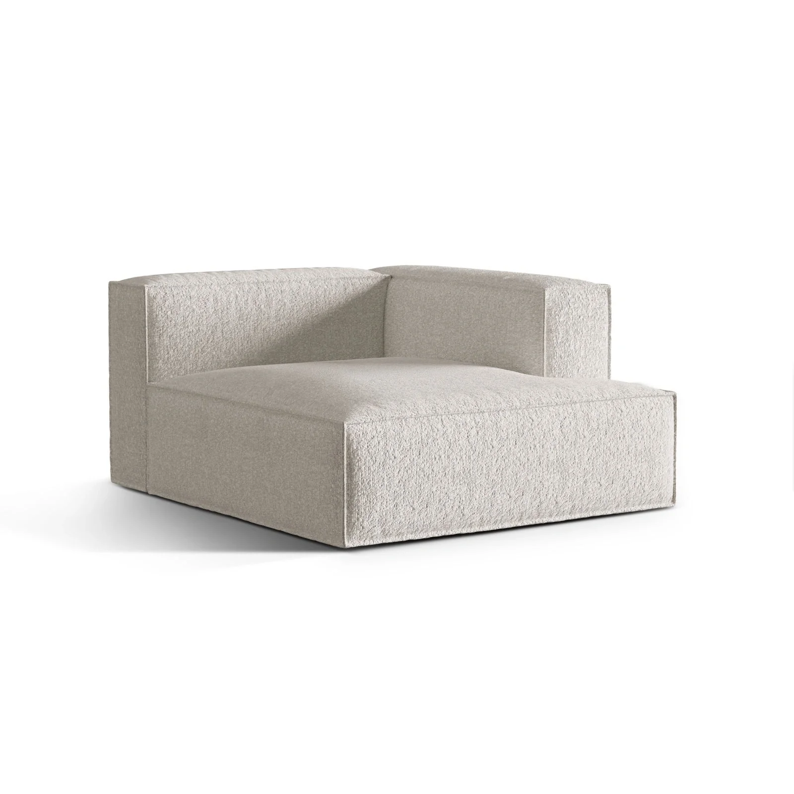 Nuria Modulares Sofa Sitzelement, Rechte Seite, aus Samt, Boucle oder Strukturstoff, 147x127 cm - Image 43