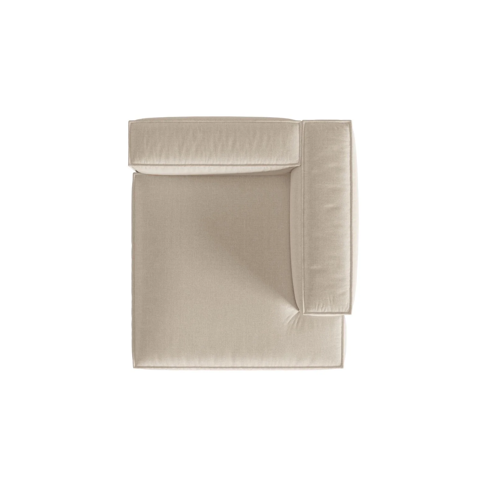 Nuria Modulares Sofa Sitzelement, Rechte Seite, aus Samt, Boucle oder Strukturstoff, 147x127 cm - Image 5