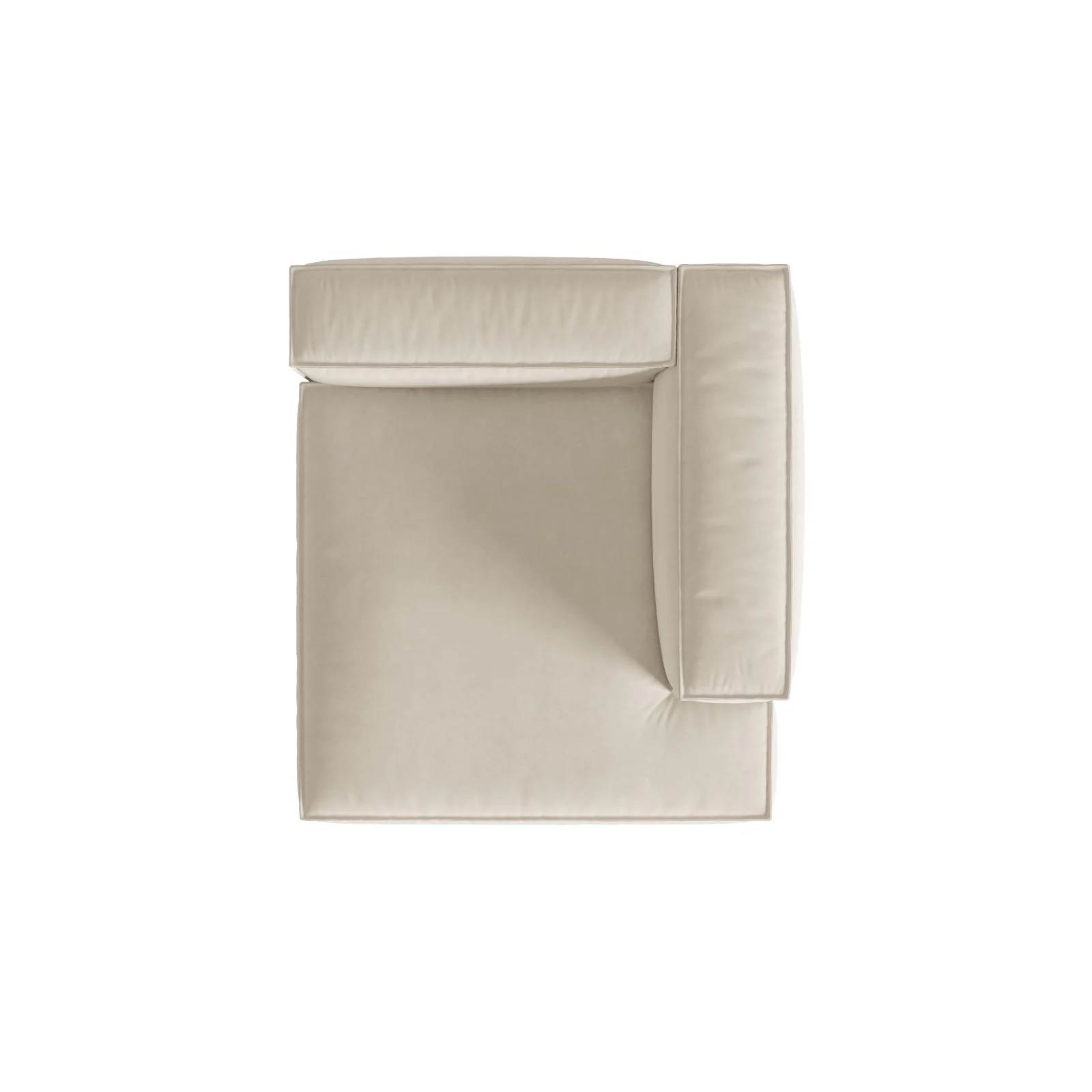 Nuria Modulares Sofa Sitzelement, Rechte Seite, aus Samt, Boucle oder Strukturstoff, 147x127 cm - Image 83