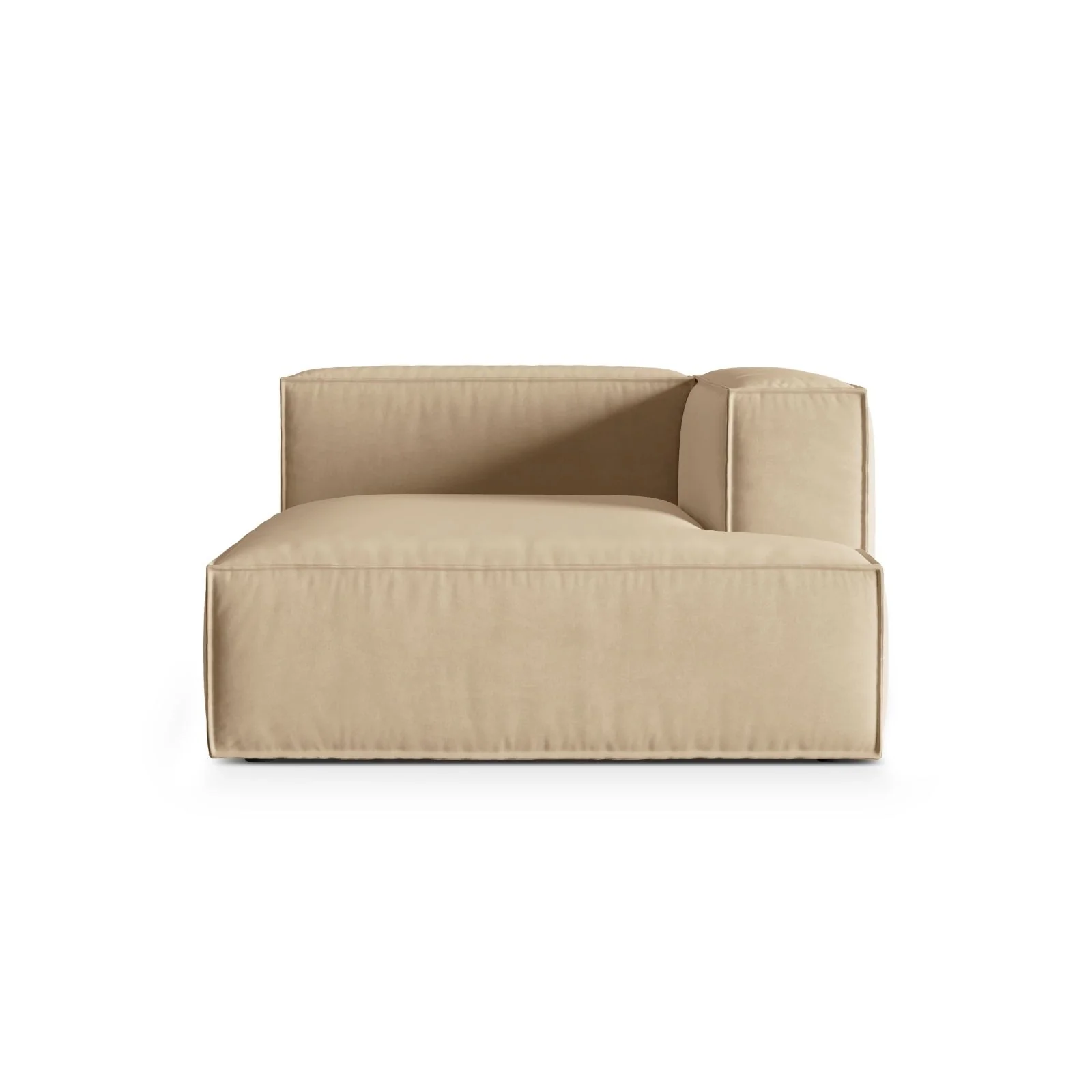 Nuria Modulares Sofa Sitzelement, Rechte Seite, aus Samt, Boucle oder Strukturstoff, 147x127 cm - Image 84