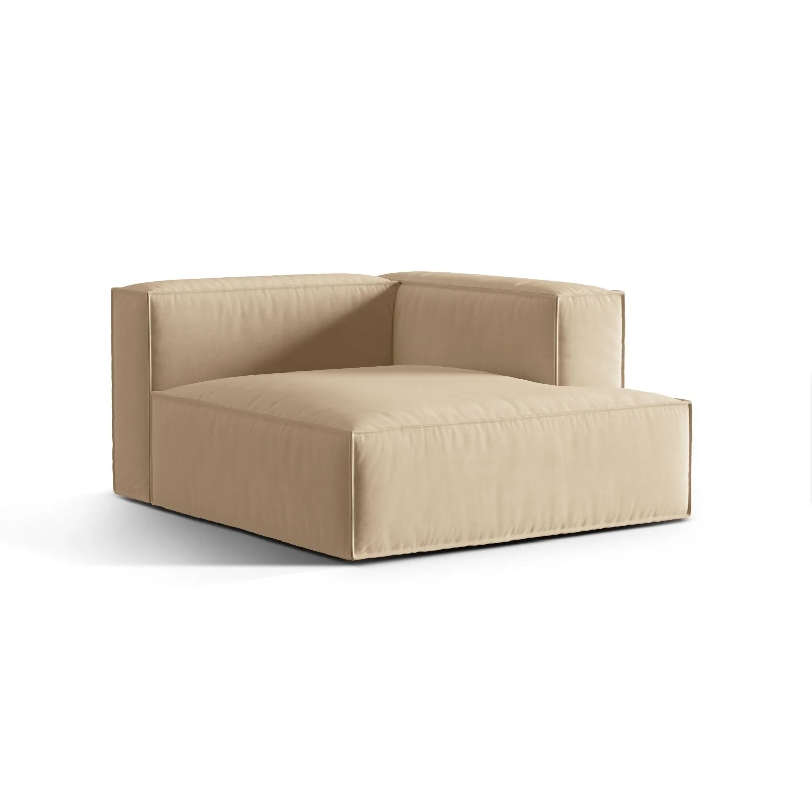 Nuria Modulares Sofa Sitzelement, Rechte Seite, aus Samt, Boucle oder Strukturstoff, 147x127 cm - Image 86
