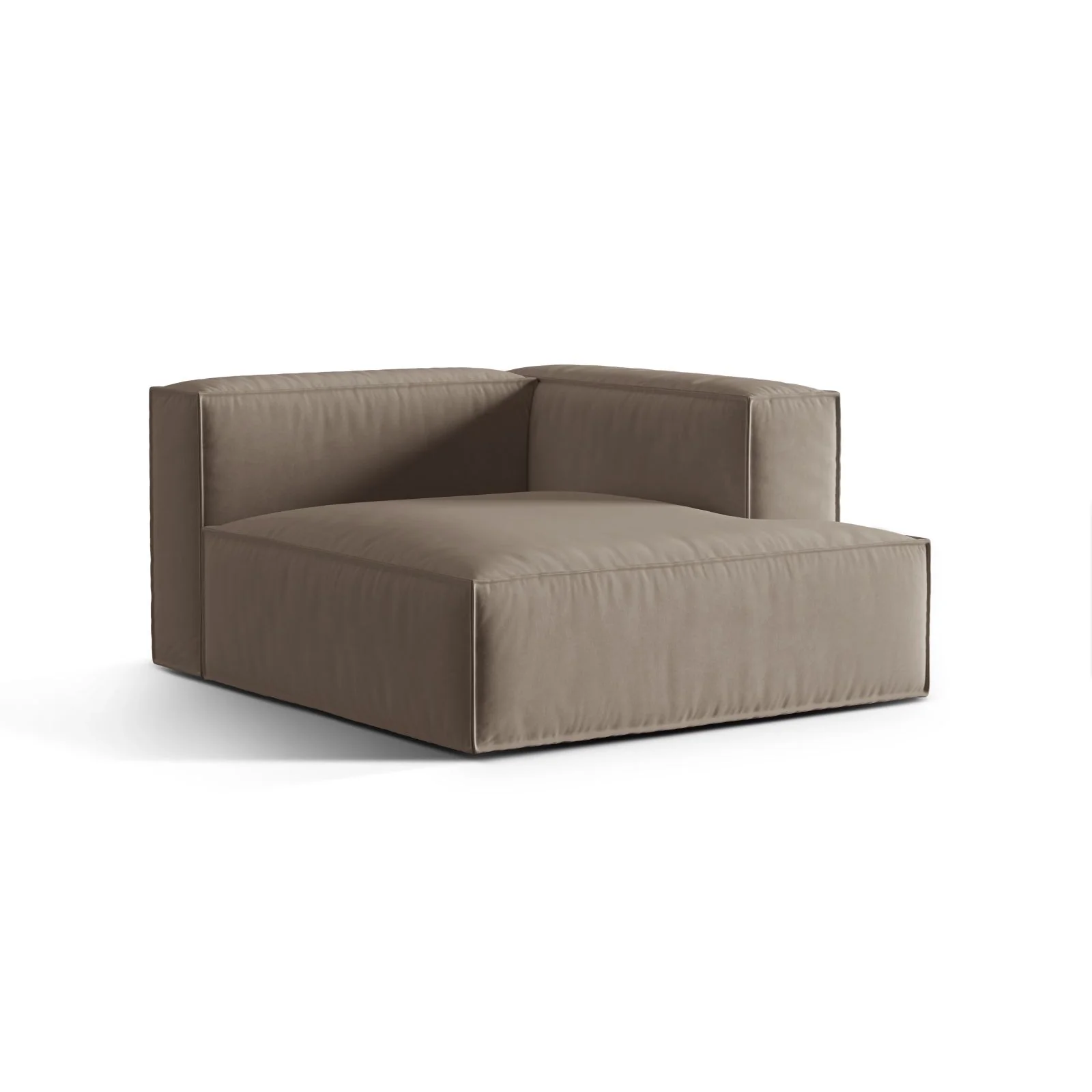 Nuria Modulares Sofa Sitzelement, Rechte Seite, aus Samt, Boucle oder Strukturstoff, 147x127 cm - Image 91