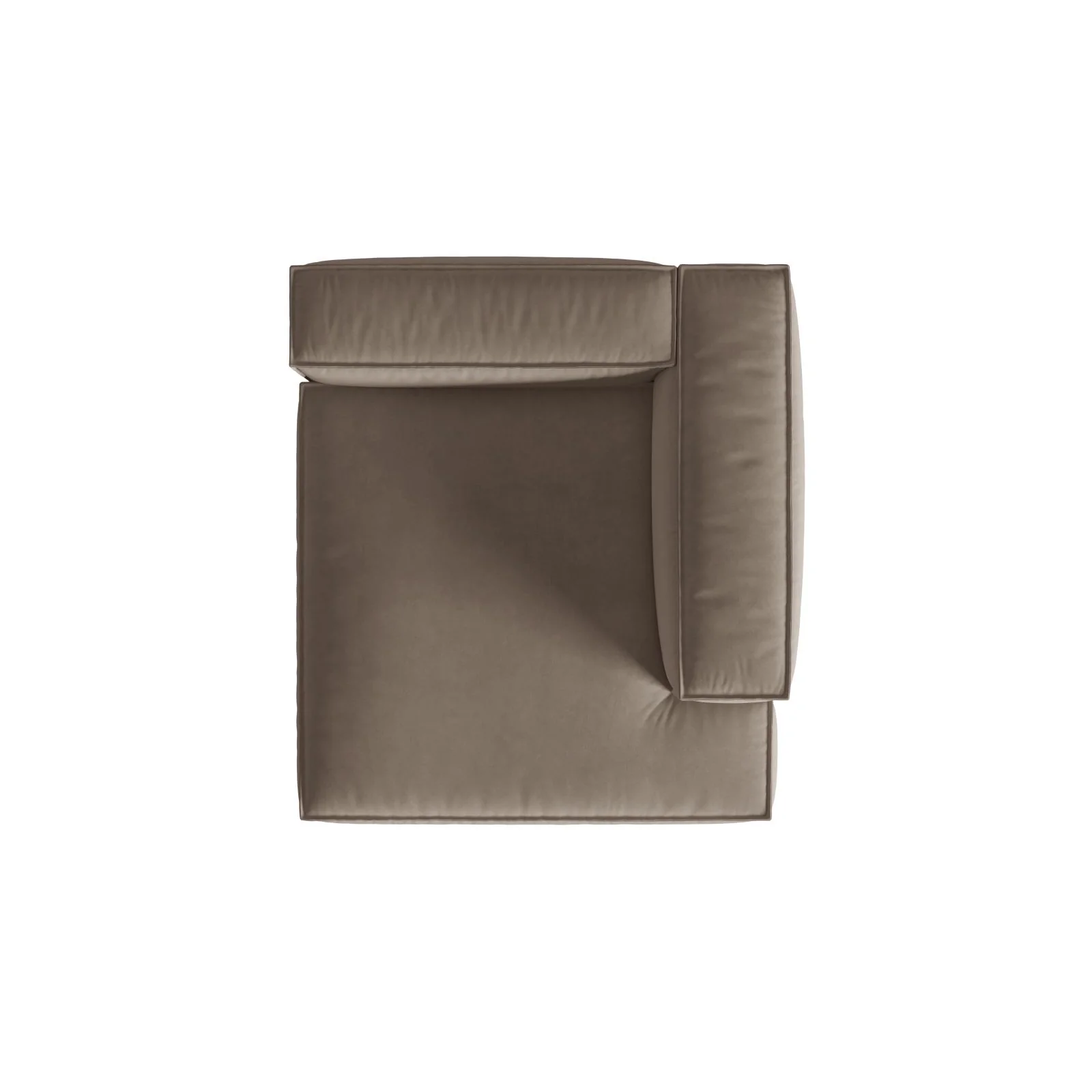 Nuria Modulares Sofa Sitzelement, Rechte Seite, aus Samt, Boucle oder Strukturstoff, 147x127 cm - Image 93