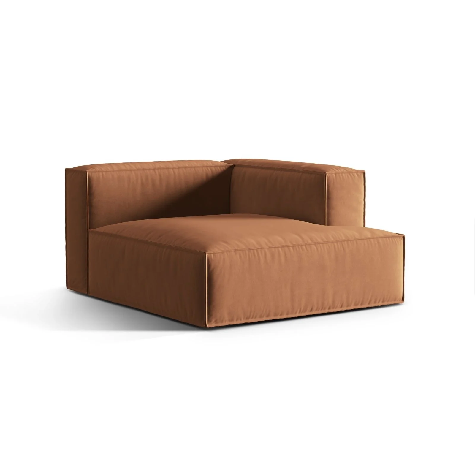 Nuria Modulares Sofa Sitzelement, Rechte Seite, aus Samt, Boucle oder Strukturstoff, 147x127 cm - Image 96