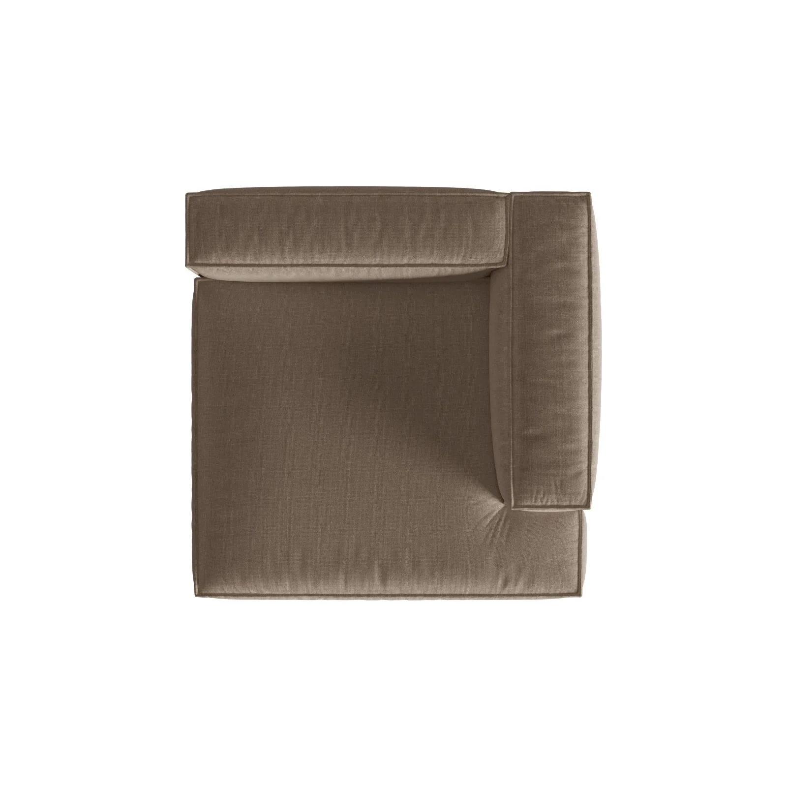Nuria Modulares Sofa Sitzelement, Rechte Seite, aus Samt, Boucle oder Strukturstoff, 147x147 cm - Image 10