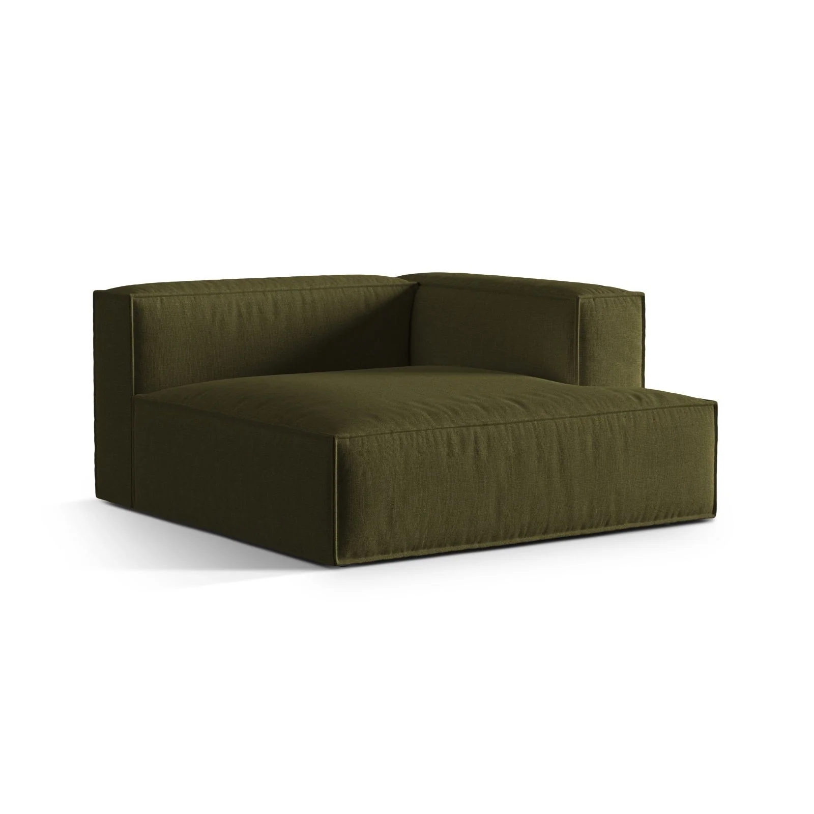 Nuria Modulares Sofa Sitzelement, Rechte Seite, aus Samt, Boucle oder Strukturstoff, 147x147 cm - Image 106