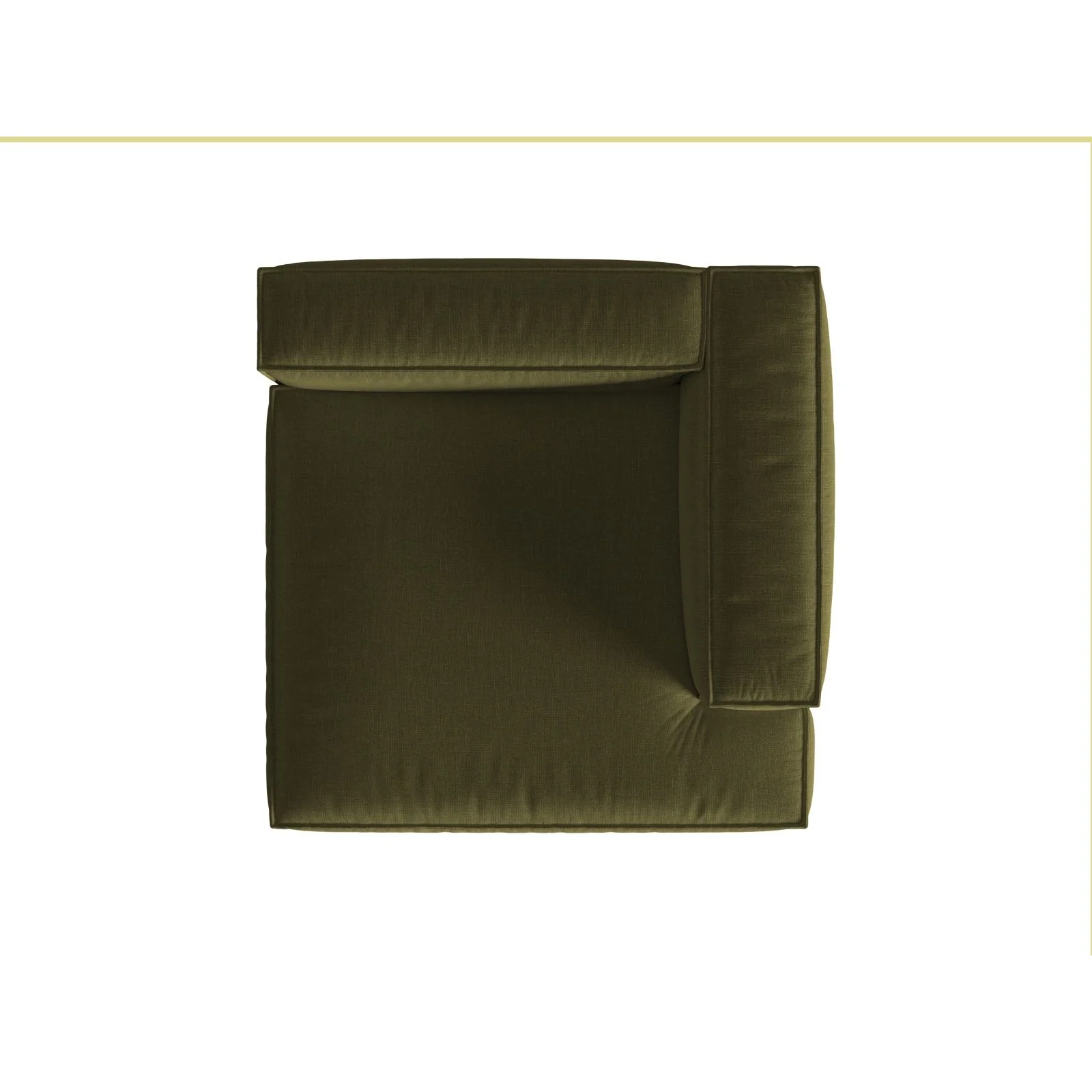 Nuria Modulares Sofa Sitzelement, Rechte Seite, aus Samt, Boucle oder Strukturstoff, 147x147 cm - Image 108