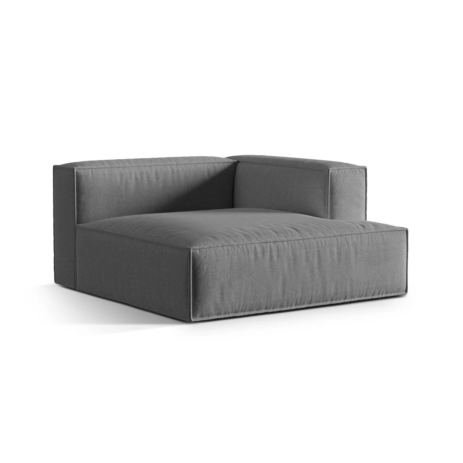 Nuria Modulares Sofa Sitzelement, Rechte Seite, aus Samt, Boucle oder Strukturstoff, 147x147 cm - Image 111