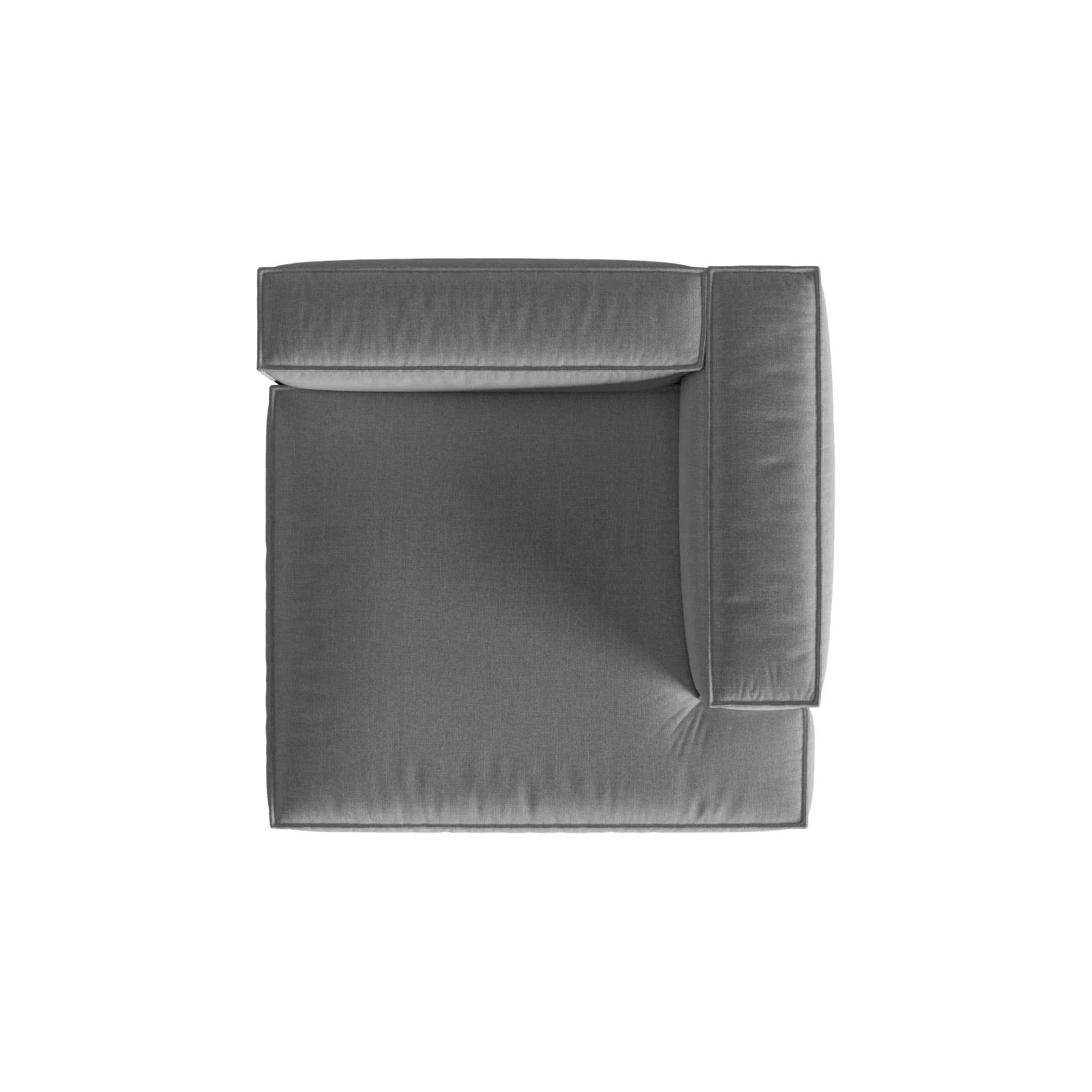 Nuria Modulares Sofa Sitzelement, Rechte Seite, aus Samt, Boucle oder Strukturstoff, 147x147 cm - Image 113