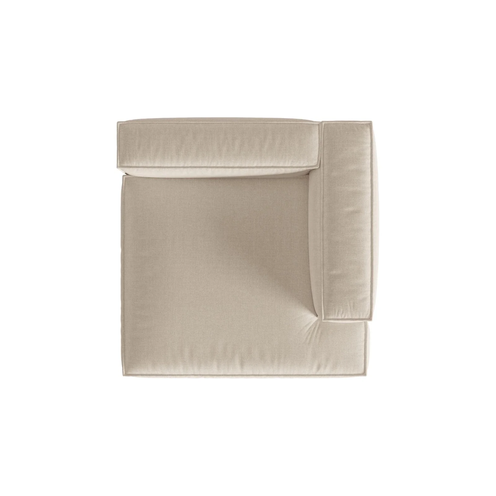 Nuria Modulares Sofa Sitzelement, Rechte Seite, aus Samt, Boucle oder Strukturstoff, 147x147 cm - Image 5
