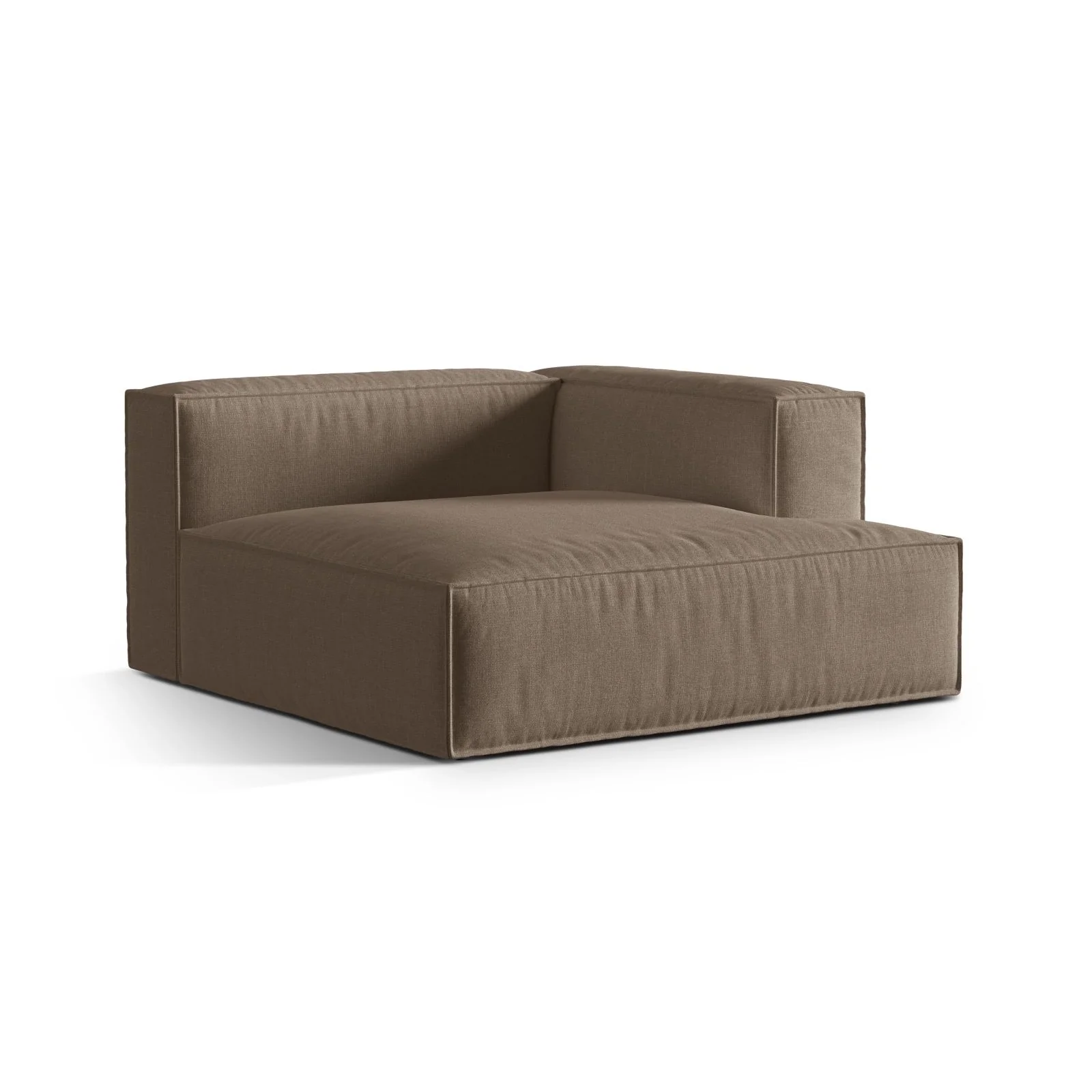 Nuria Modulares Sofa Sitzelement, Rechte Seite, aus Samt, Boucle oder Strukturstoff, 147x147 cm - Image 8