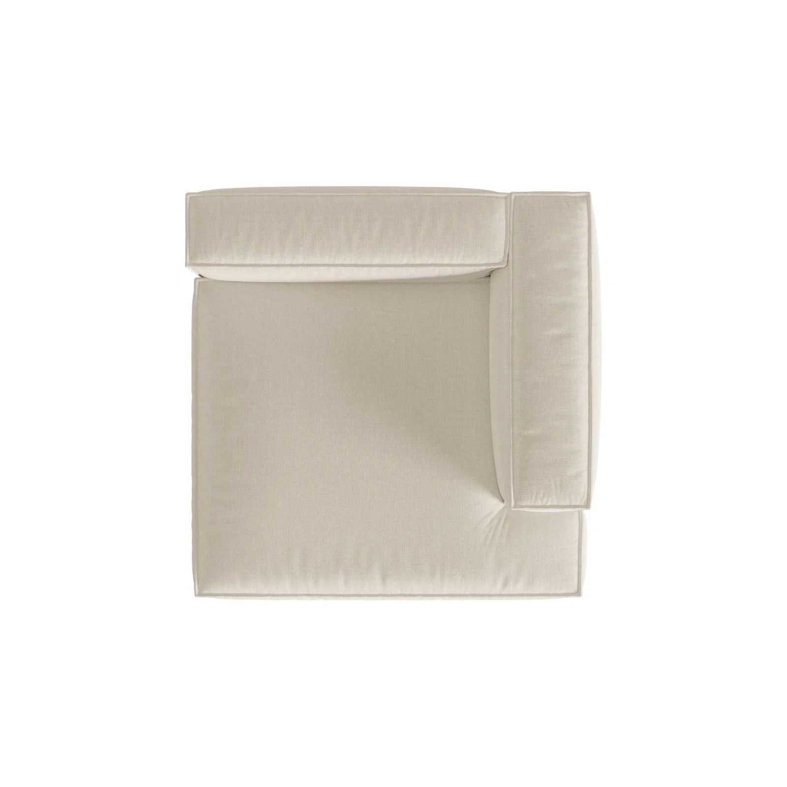 Nuria Modulares Sofa Sitzelement, Rechte Seite, aus Samt, Boucle oder Strukturstoff, 147x147 cm - Image 83