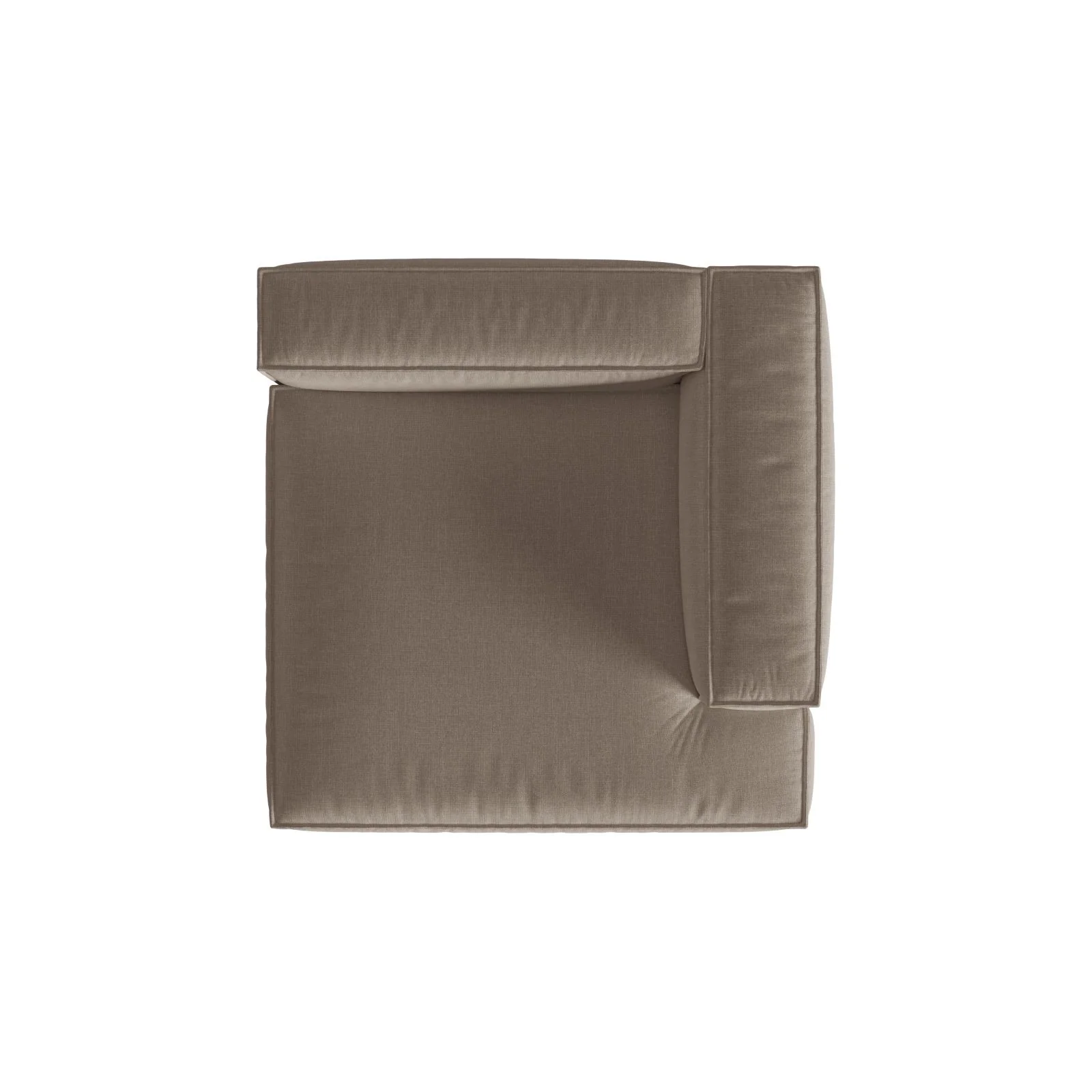 Nuria Modulares Sofa Sitzelement, Rechte Seite, aus Samt, Boucle oder Strukturstoff, 147x147 cm - Image 93