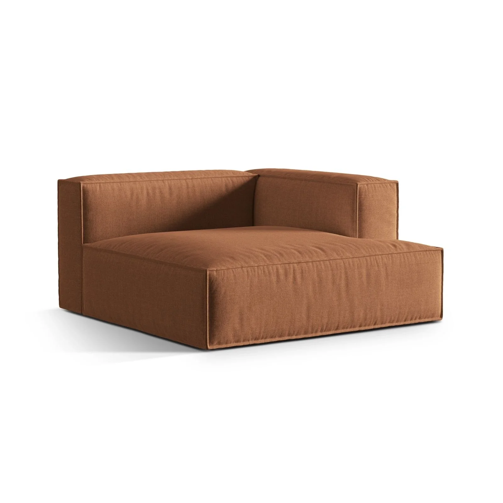 Nuria Modulares Sofa Sitzelement, Rechte Seite, aus Samt, Boucle oder Strukturstoff, 147x147 cm - Image 96