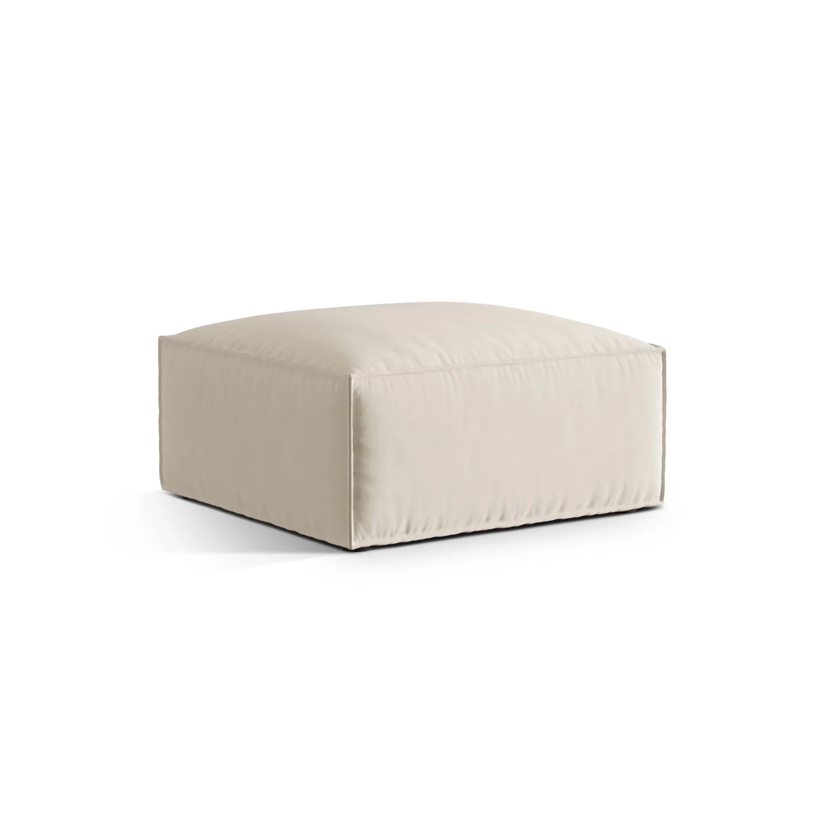 Nuria Pouf aus Samt, Boucle oder Strukturstoff, 85x85 cm - Image 48