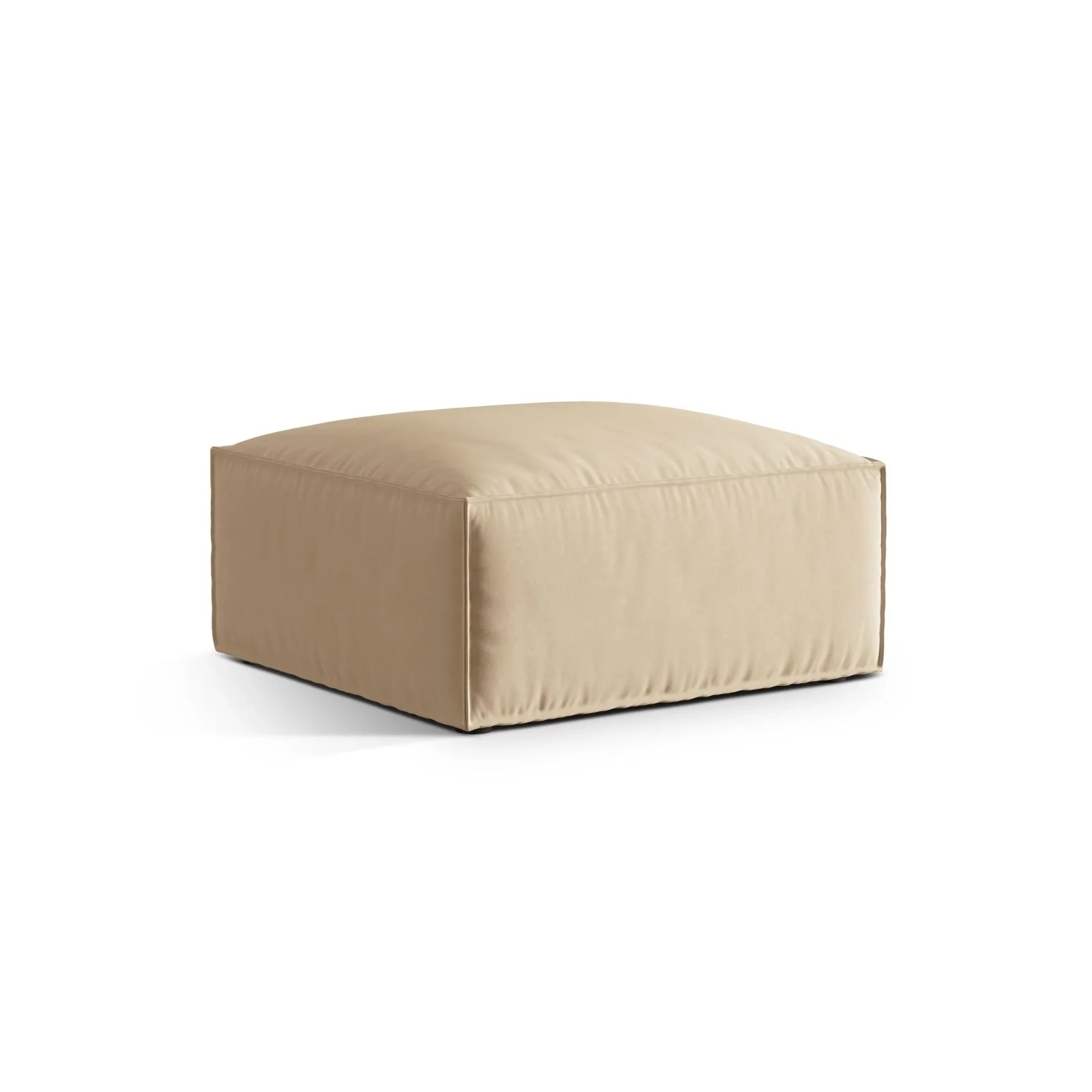 Nuria Pouf aus Samt, Boucle oder Strukturstoff, 85x85 cm - Image 51